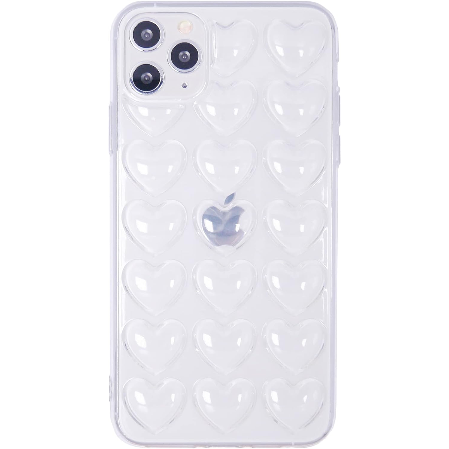 iPhone 11 Pro Case for Women, 3D Pop Bubble Heart Kawaii Gel Cover, Cute Girly for iPhone11 Pro 5.8 inch 2019 -