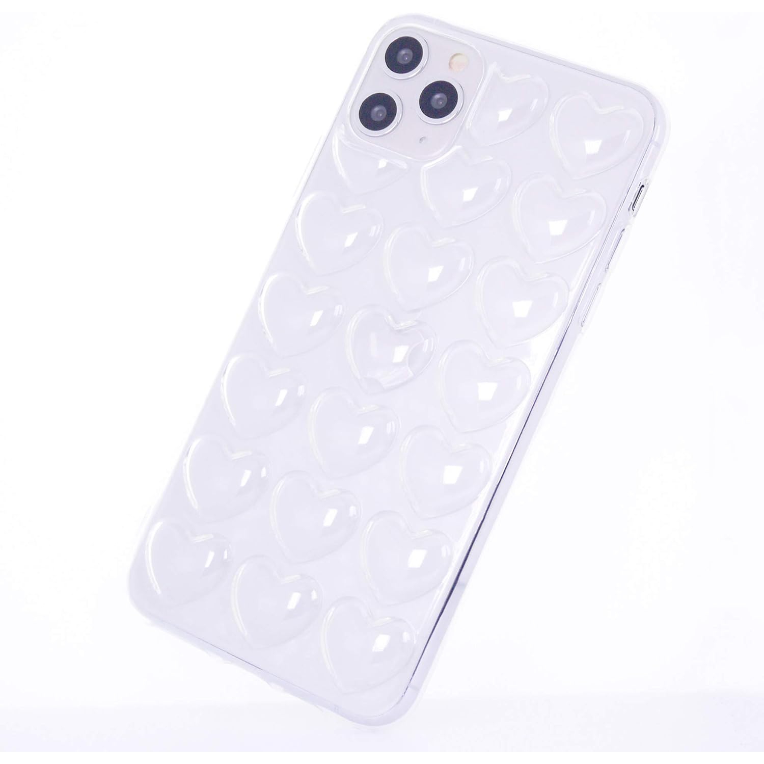 iPhone 11 Pro Case for Women, 3D Pop Bubble Heart Kawaii Gel Cover, Cute Girly for iPhone11 Pro 5.8 inch 2019 -