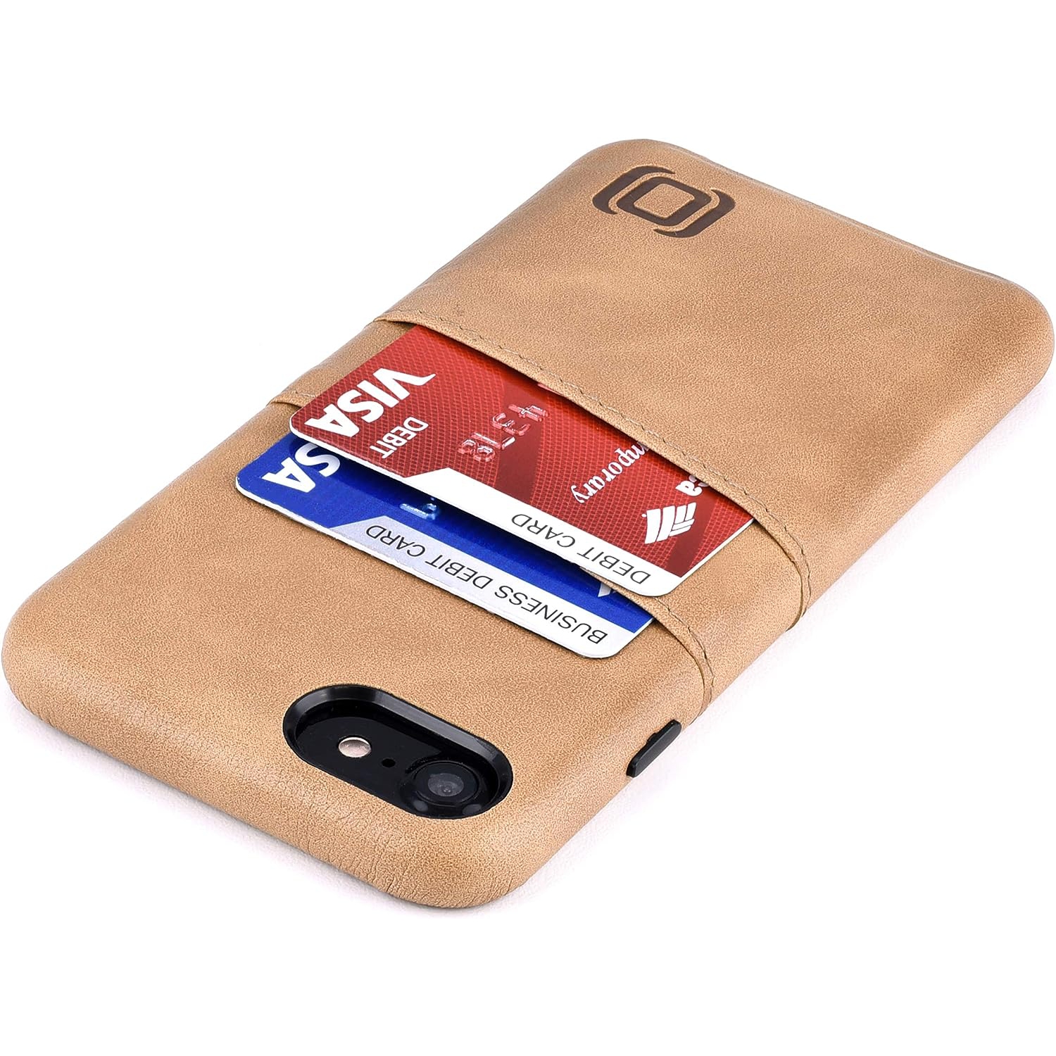 iPhone SE 3, SE 2 (2020) & iPhone 8/7 Wallet Card Case with Metal Plate for Magnetic Mounting & 2 Card