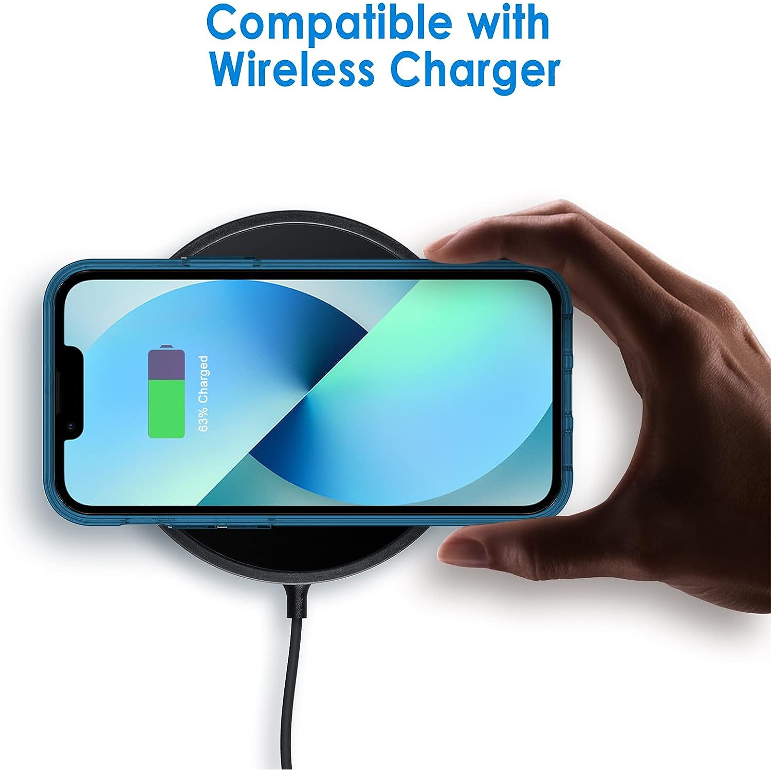 Case for iPhone 13 mini 5.4-Inch, Shockproof Bumper Cover, Anti-Scratch Clear Back