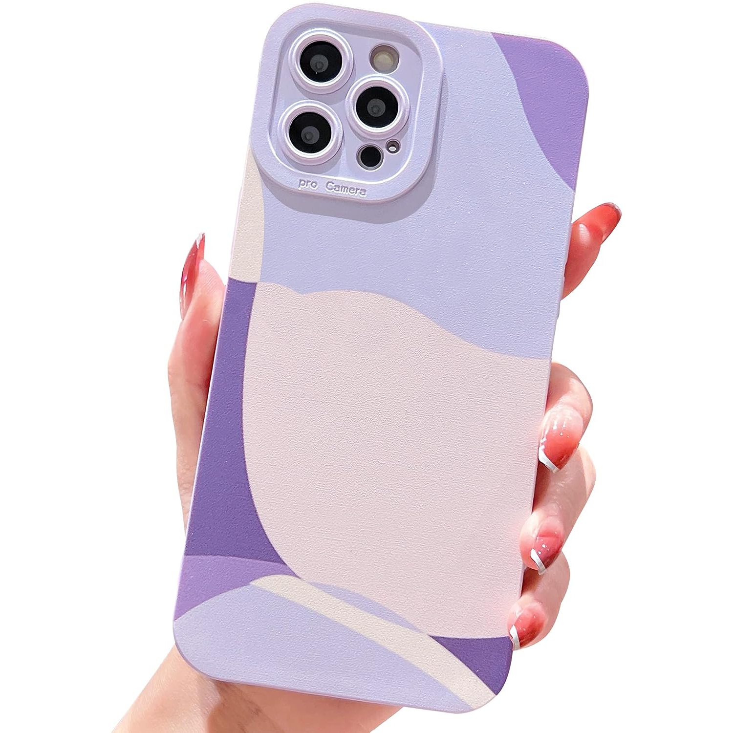 Compatible with iPhone 13 Pro Case 6.1 Inch, Cute Painted Art Full Camera Lens Protective Slim Soft Shockproof