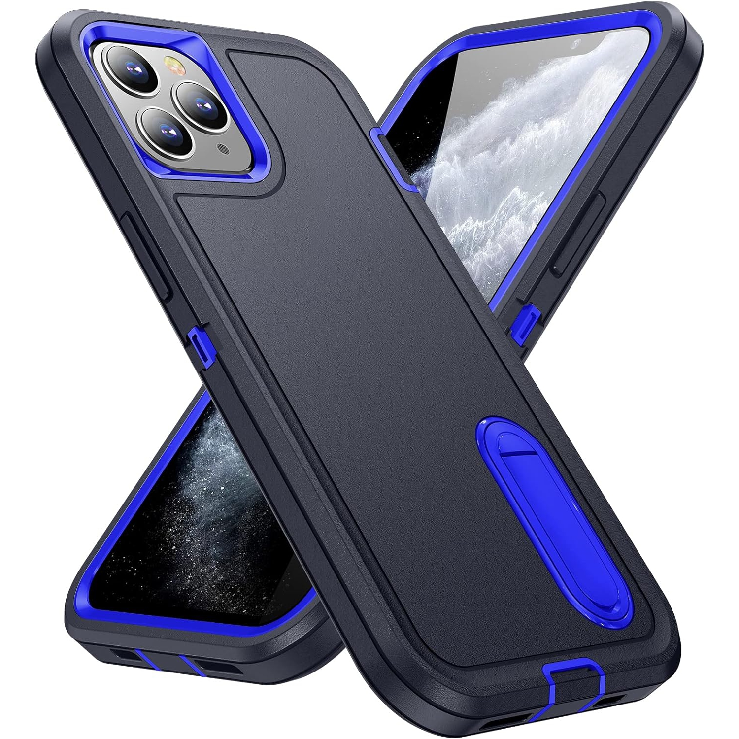 iPhone 11 Pro Max Case with Build-in Kickstand,Heavy Duty Protection Shockproof Anti-Scratch Rugged Protective
