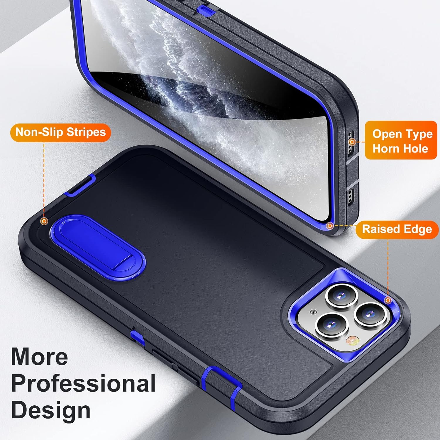 iPhone 11 Pro Max Case with Build-in Kickstand,Heavy Duty Protection Shockproof Anti-Scratch Rugged Protective