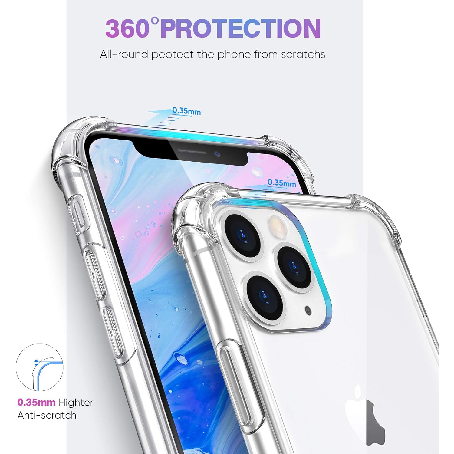 Case Compatible with iPhone 11 pro Case, with 4 Corners Shockproof Protection