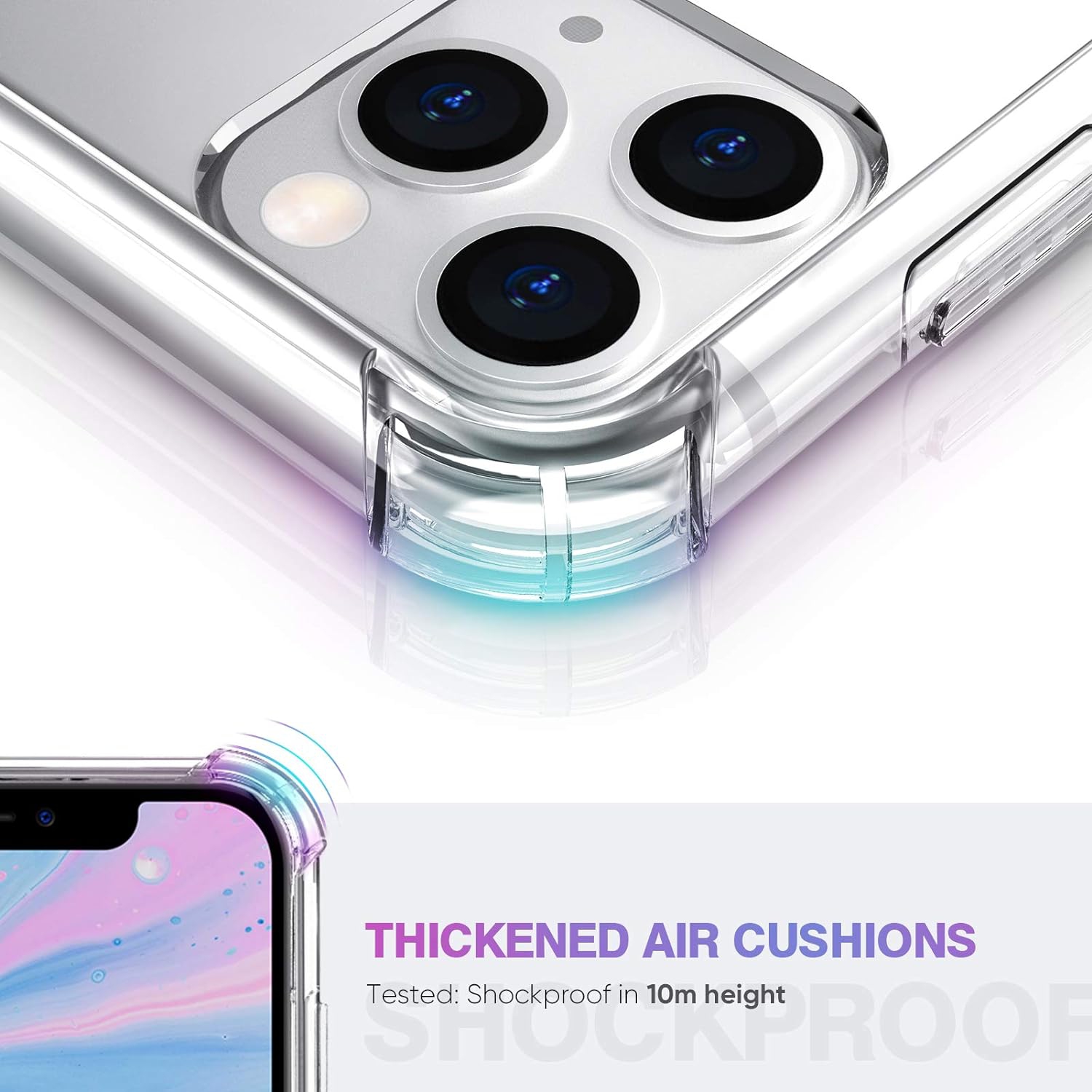 Case Compatible with iPhone 11 pro Case, with 4 Corners Shockproof Protection