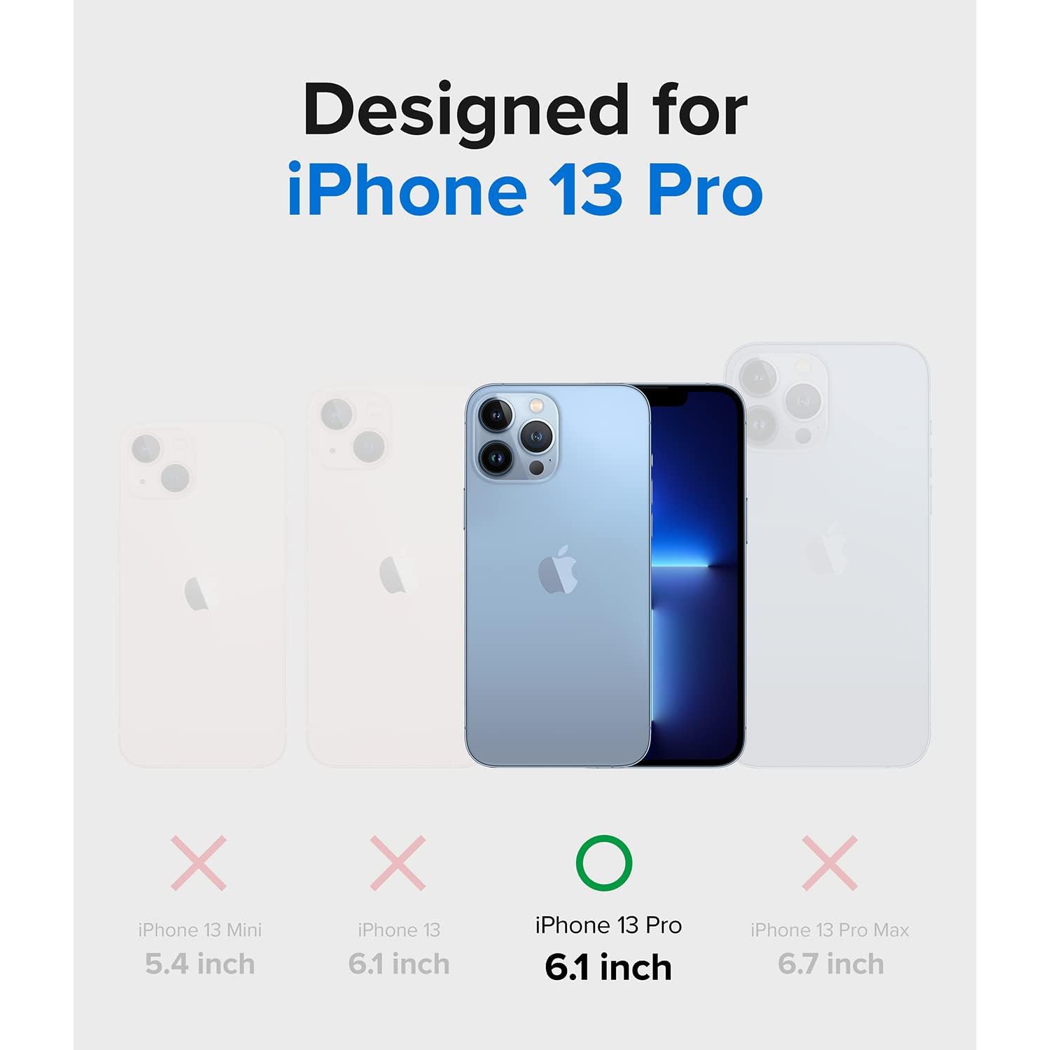 Fusion Card Compatible with iPhone 13 Pro Case Transparent Shockproof Bumper Cover with Built-in Card