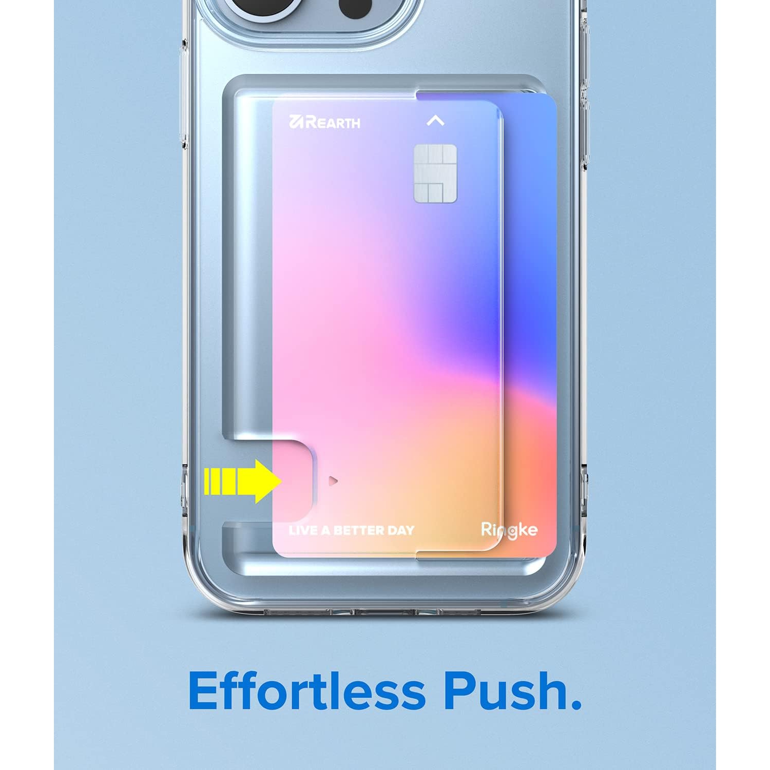 Fusion Card Compatible with iPhone 13 Pro Case Transparent Shockproof Bumper Cover with Built-in Card