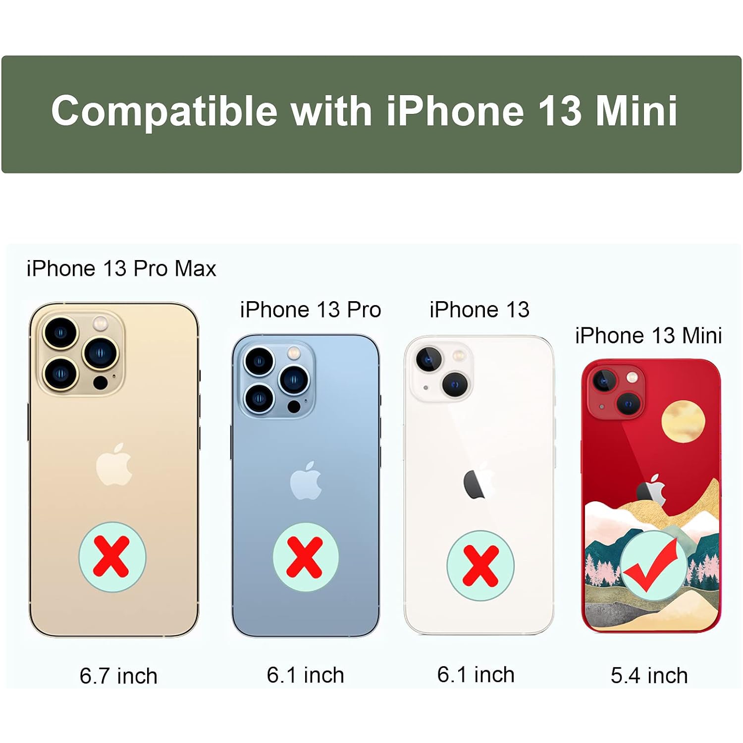 Case Compatible with iPhone 13 Mini Case Clear with Design Embossed Pattern Soft TPU Bumper Slim Protective 5.4