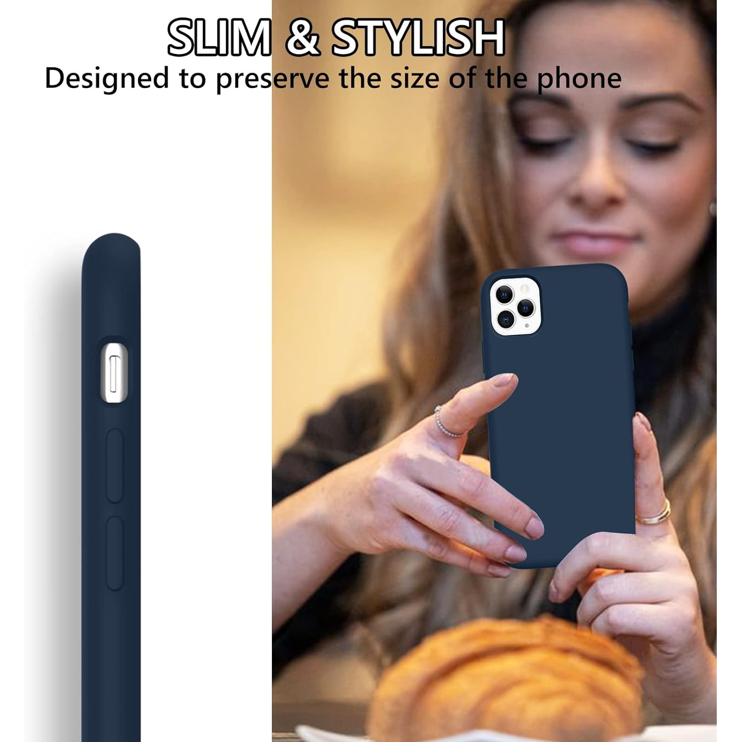 iPhone 11 Pro Case, Liquid Silicone Soft Gel Rubber Slim Cover with Microfiber Cloth Lining Shockproof Anti