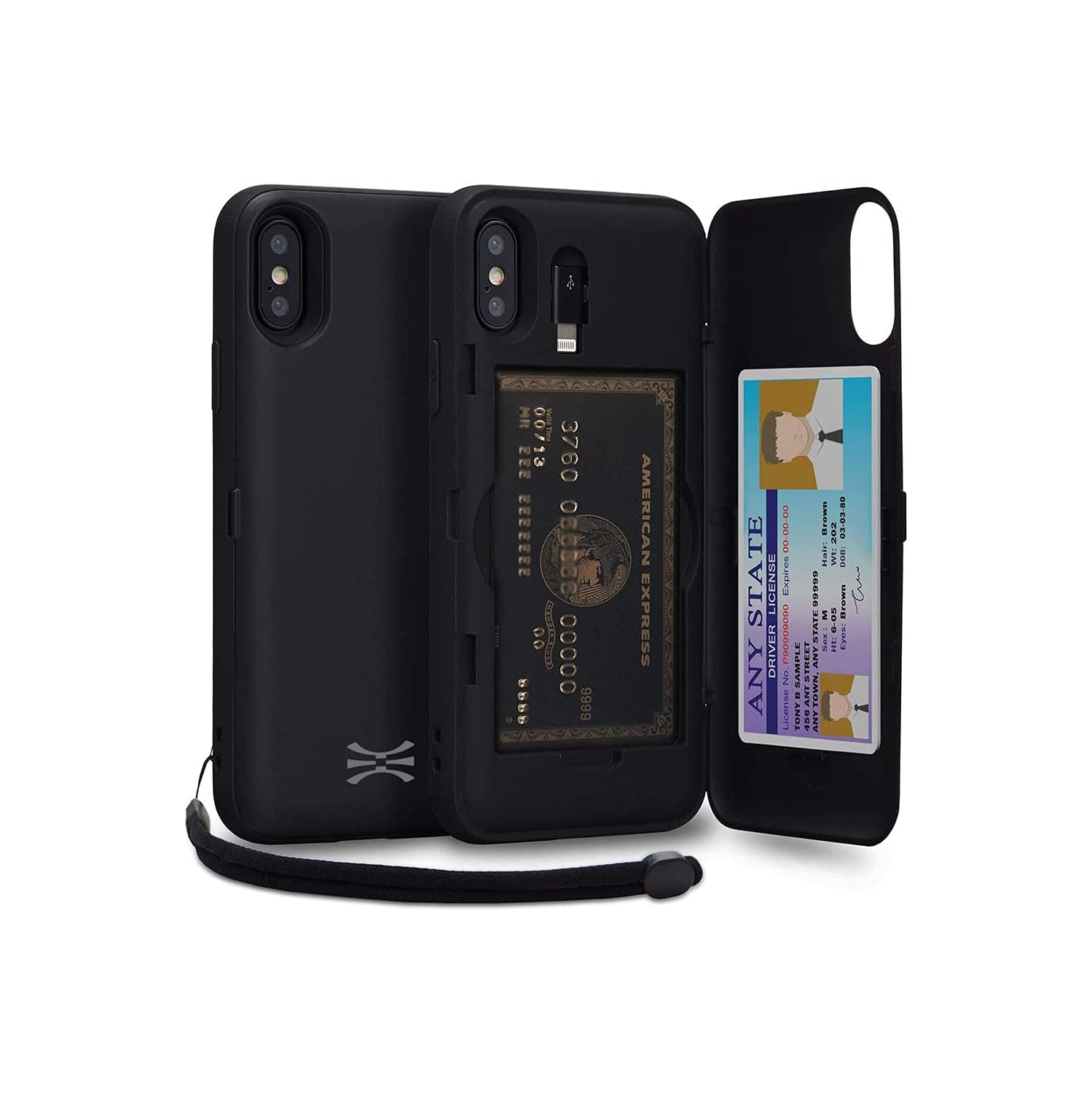 CX PRO II Case for iPhone Xs/iPhone X, with Card Holder | Slim Protective Cover with Hidden Cards Wallet Flip Slot