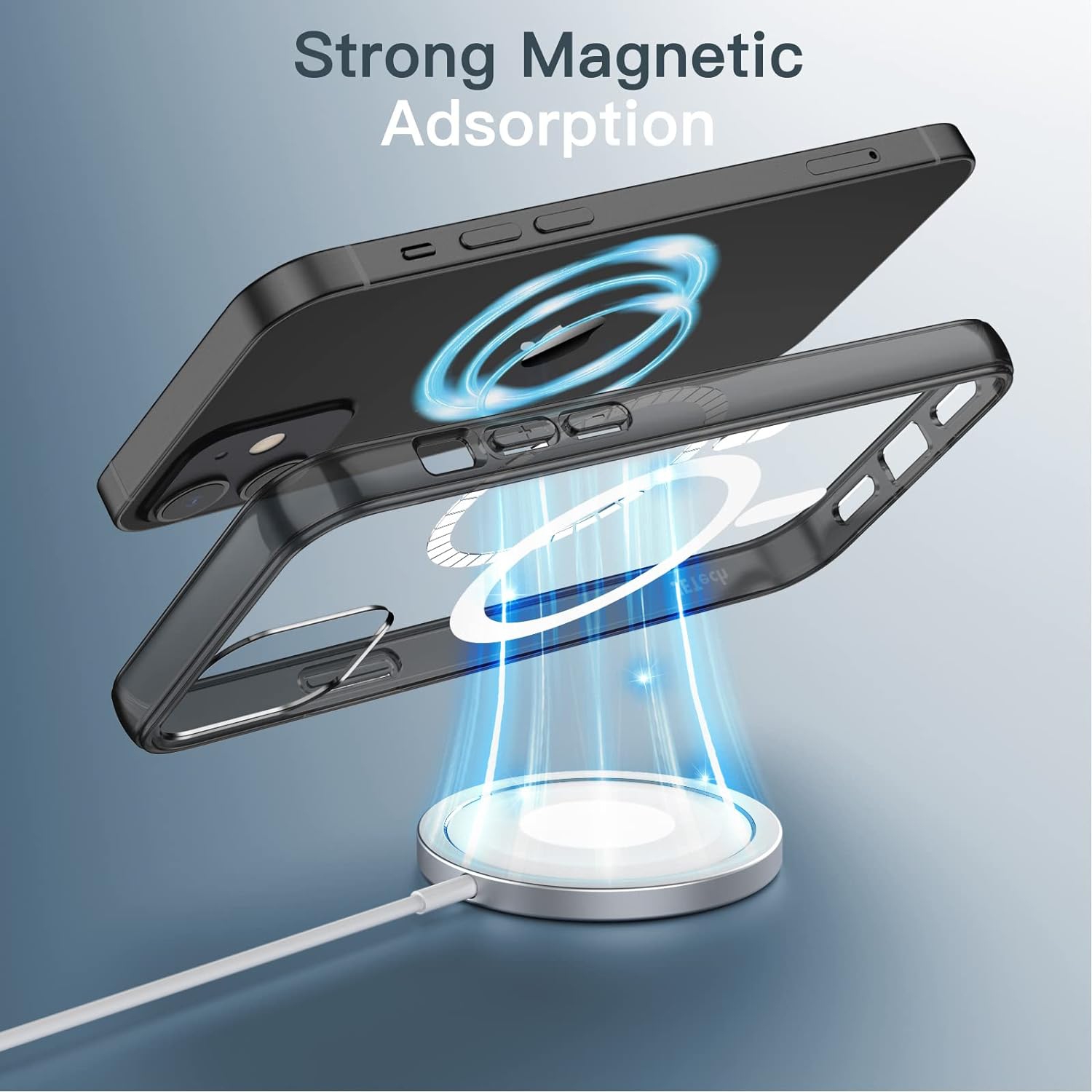 Magnetic Case for iPhone 12 Mini 5.4-Inch Compatible with MagSafe Wireless Charging, Shockproof Phone Bumper