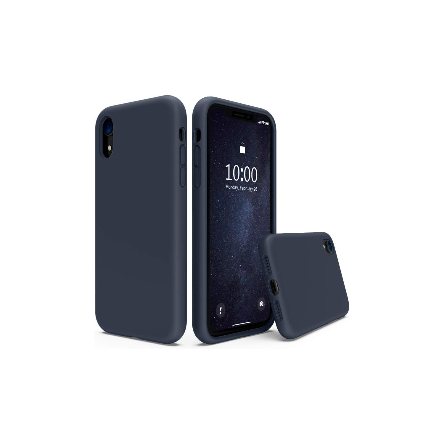 iPhone XR Silicone Case,Liquid Silicone Gel Rubber Anti-Scratch 6.1 inch Phone Case for iPhone XR (Midnight