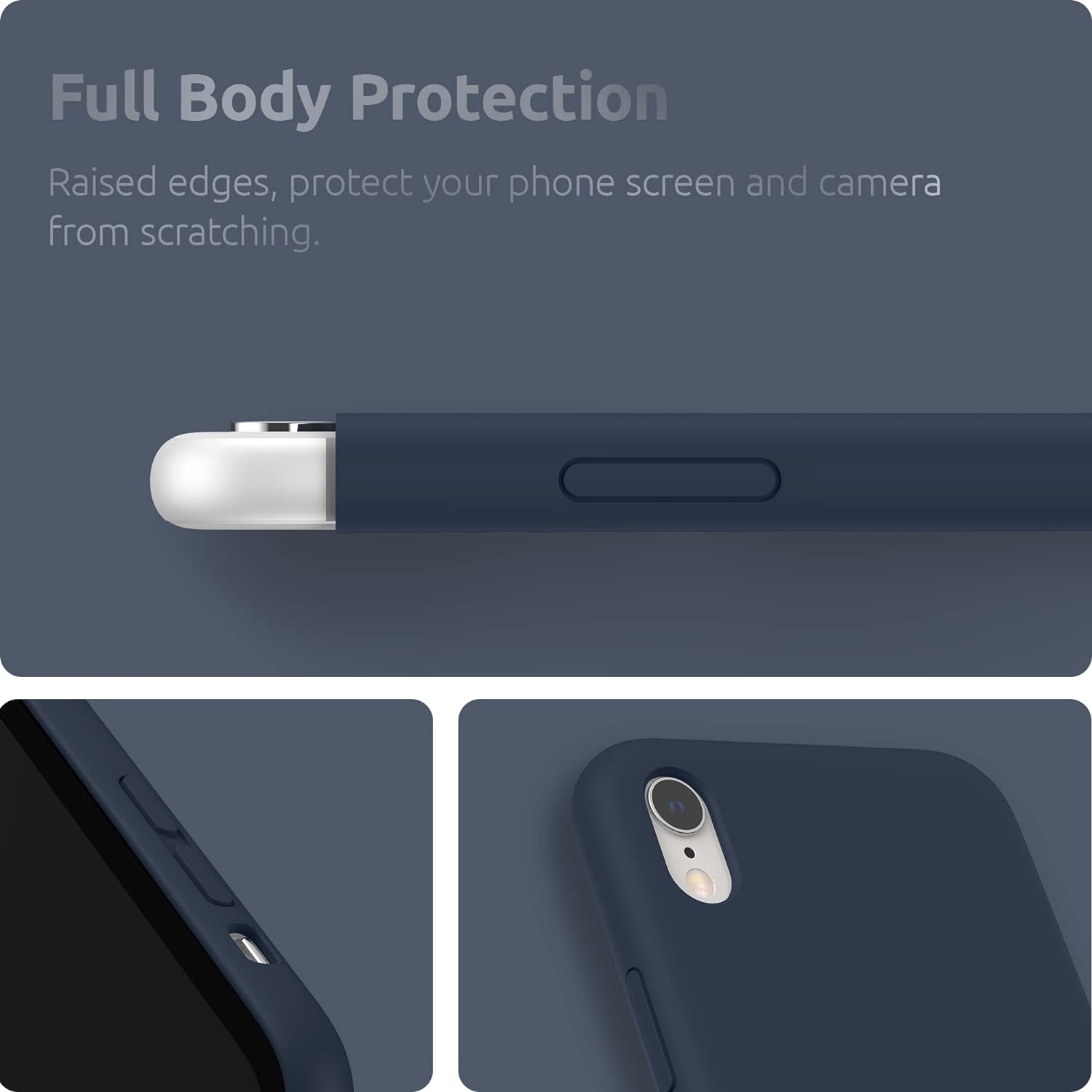 iPhone XR Silicone Case,Liquid Silicone Gel Rubber Anti-Scratch 6.1 inch Phone Case for iPhone XR (Midnight