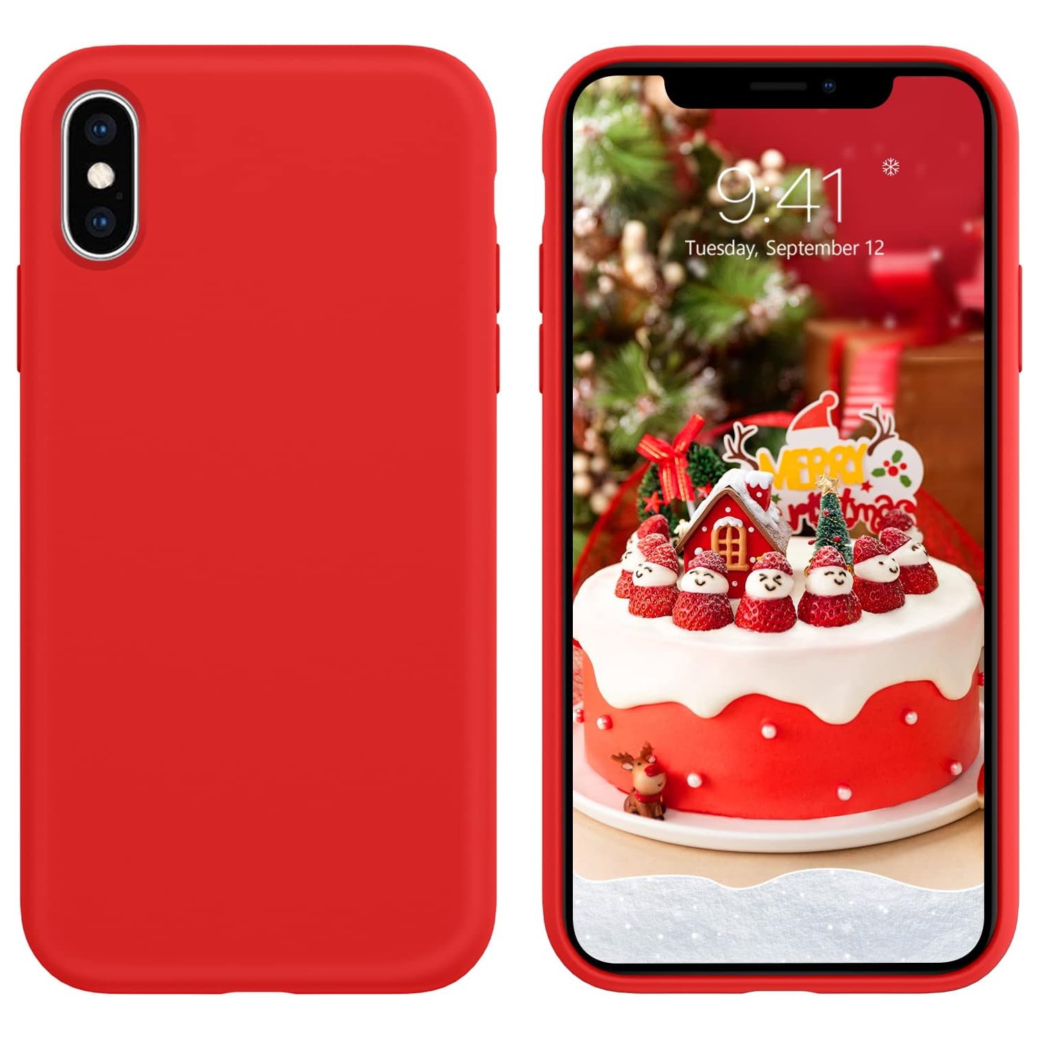 iPhone Xs Max Case, Liquid Silicone Soft Gel Rubber Slim Cover with Microfiber Cloth Lining Cushion Shockproof