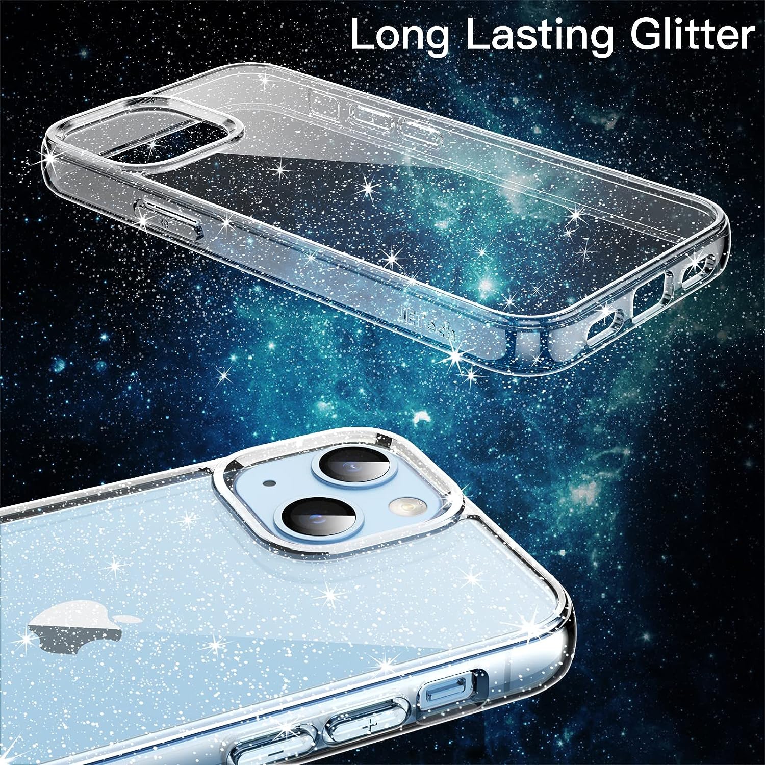 Glitter Case for iPhone 14 6.1-Inch, Bling Sparkle Shockproof Phone Bumper Cover, Cute Sparkly for Women