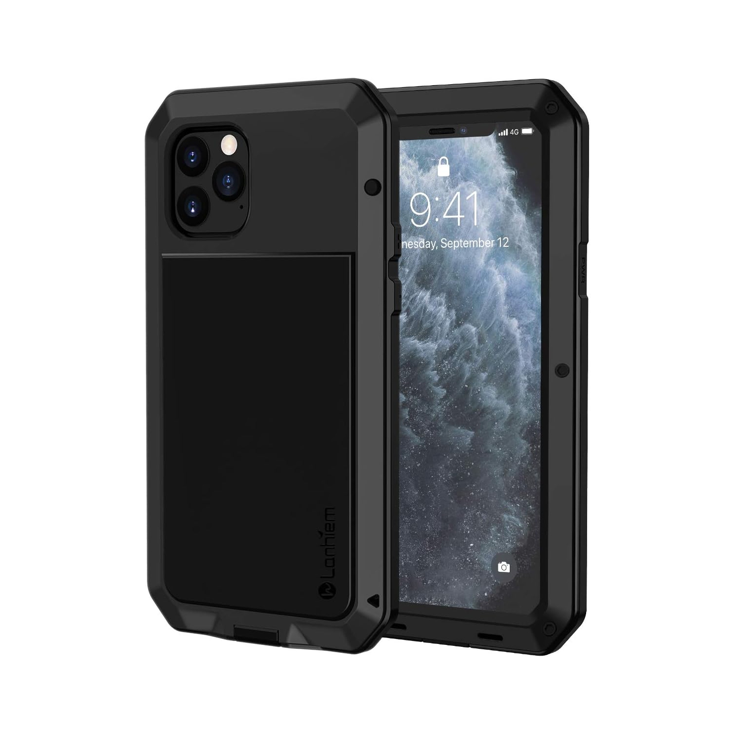 iPhone 11 Pro Max Case, Heavy Duty Shockproof [Tough Armour] Metal Case with Built-in Screen Protector, 360