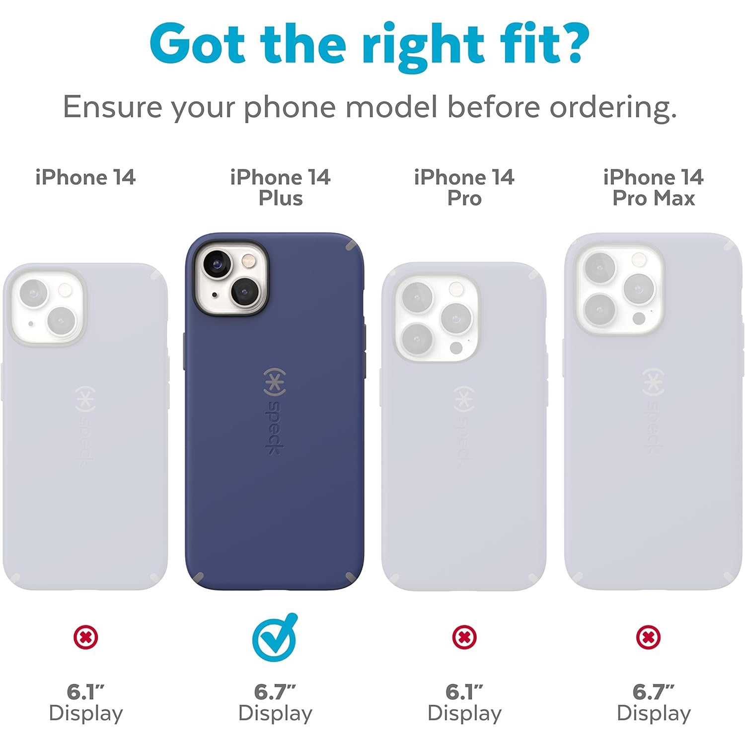 Products – Étui Gemshell Glitter pour iPhone 14 plus, modèle 6,7 po, transparent/transparent avec étui à paillettes platine