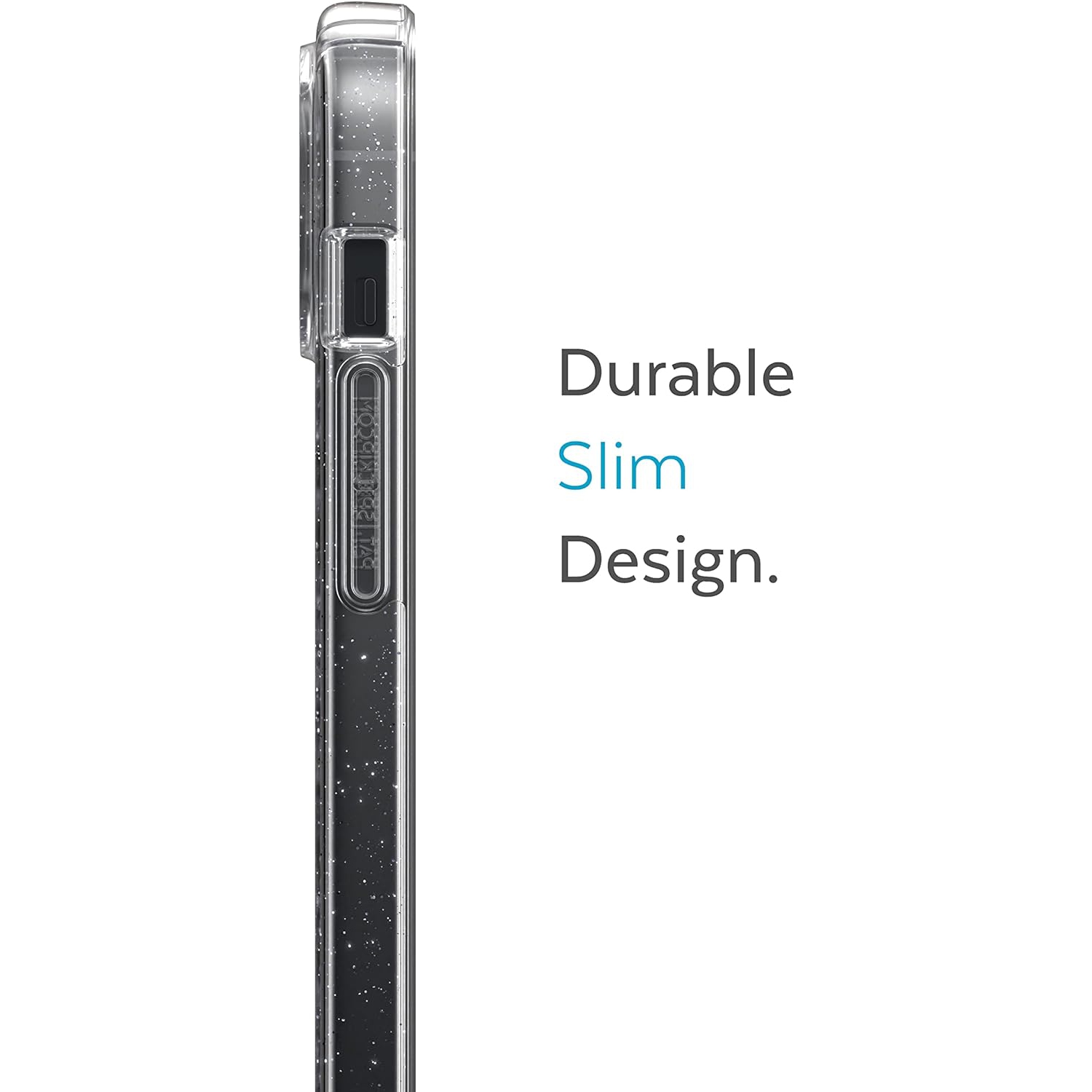 Products – Étui Gemshell Glitter pour iPhone 14 plus, modèle 6,7 po, transparent/transparent avec étui à paillettes platine