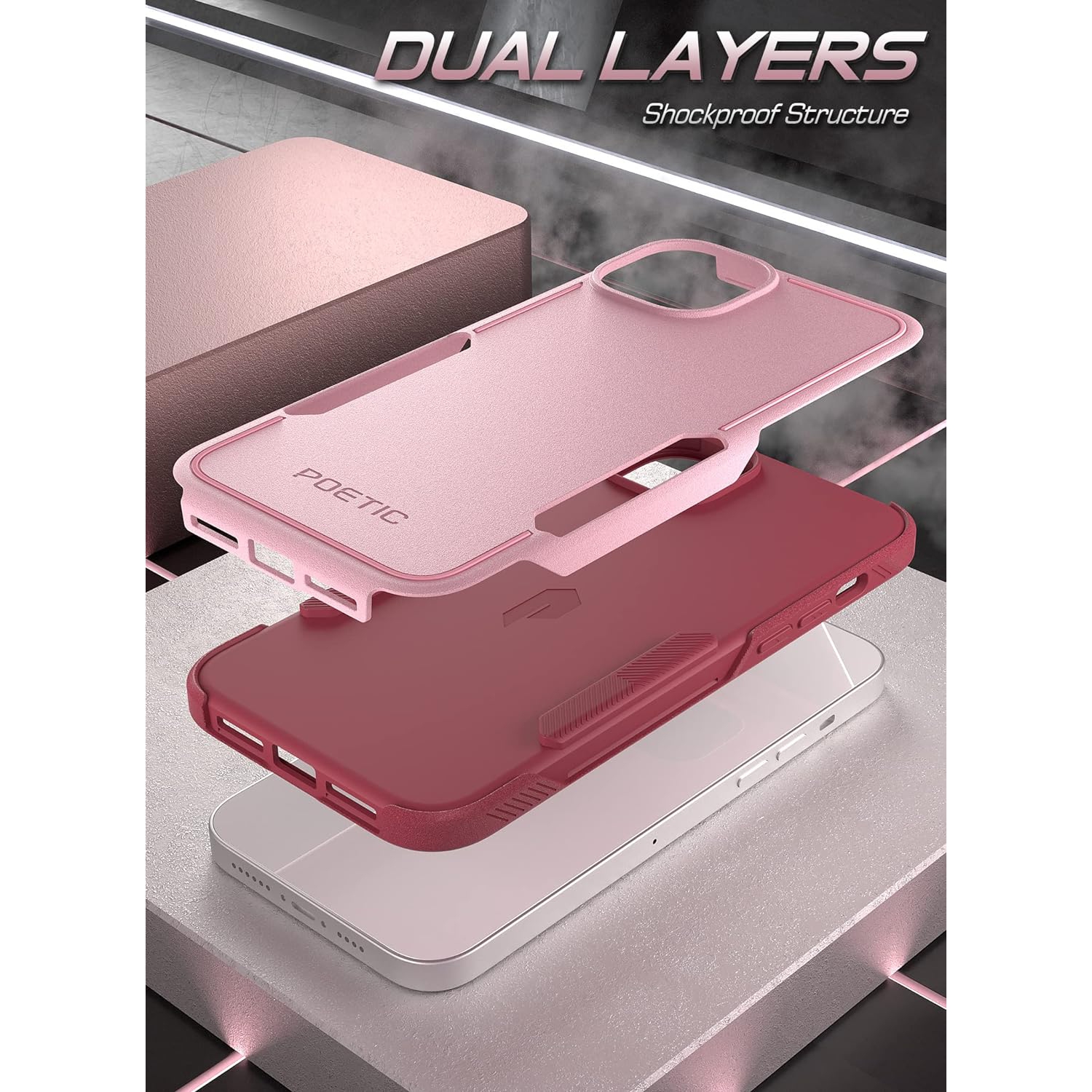 Neon Series iPhone 14 Plus Case, Dual Layer Heavy Duty Tough Rugged Light Weight Slim Shockproof Protective Drop