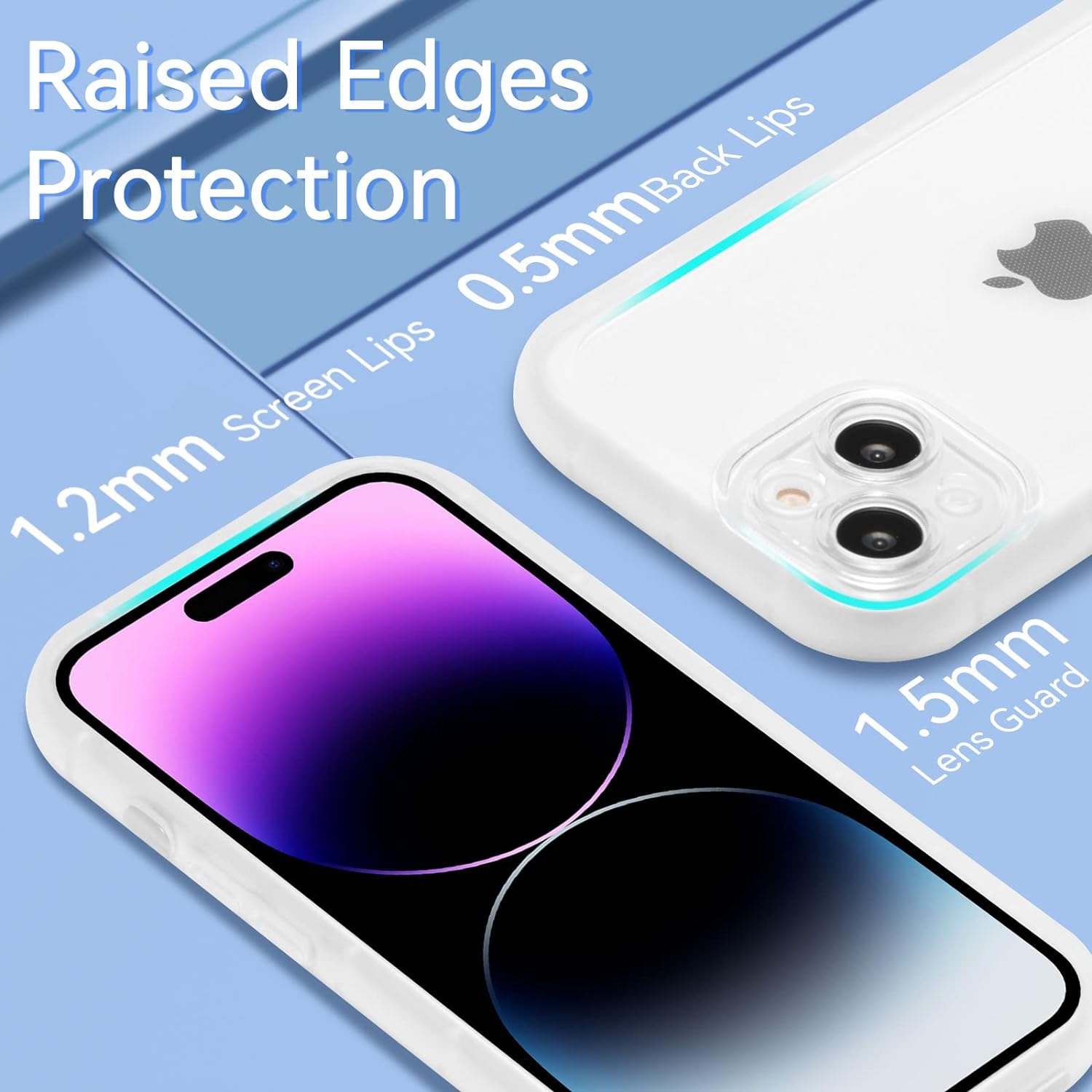 Case for iPhone 13/14 6.1 inch,Clear Mobile Phone Case Soft TPU Silicone Case Non-Yellowing Crystal Case