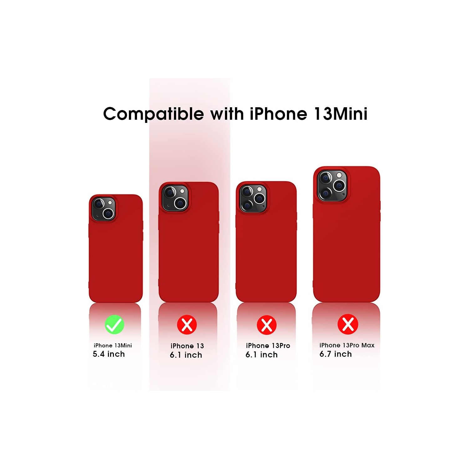 Compatible iPhone 13 Mini Case Slim Fit Ultra-Thin [Guardian Series] Soft TPU Matte Finish Coating Phone Cases