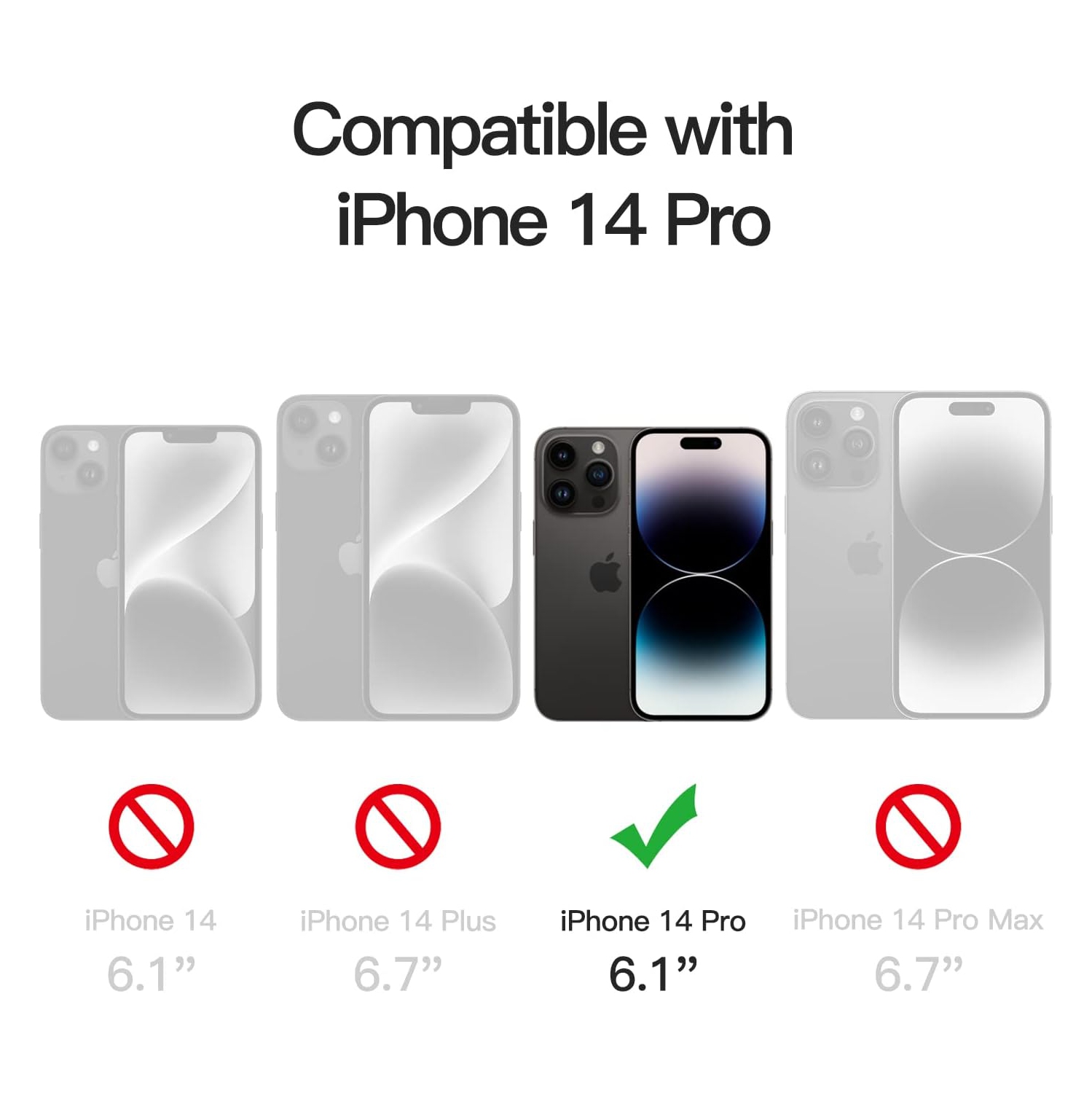 Étui électroplaqué pour iPhone 14 Pro de 6,1 po, objectif de caméra protection complète,