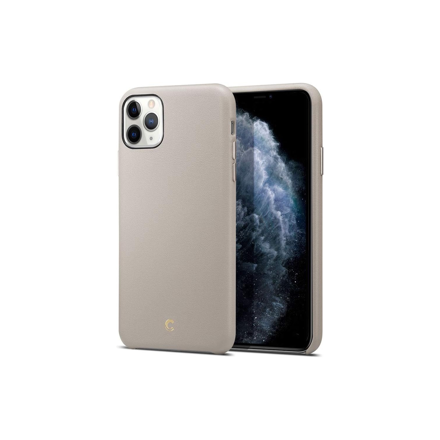iPhone 11 Pro case, by Spigen Basic Leather Collection Designed for iPhone 11 Pro Case - Taupe