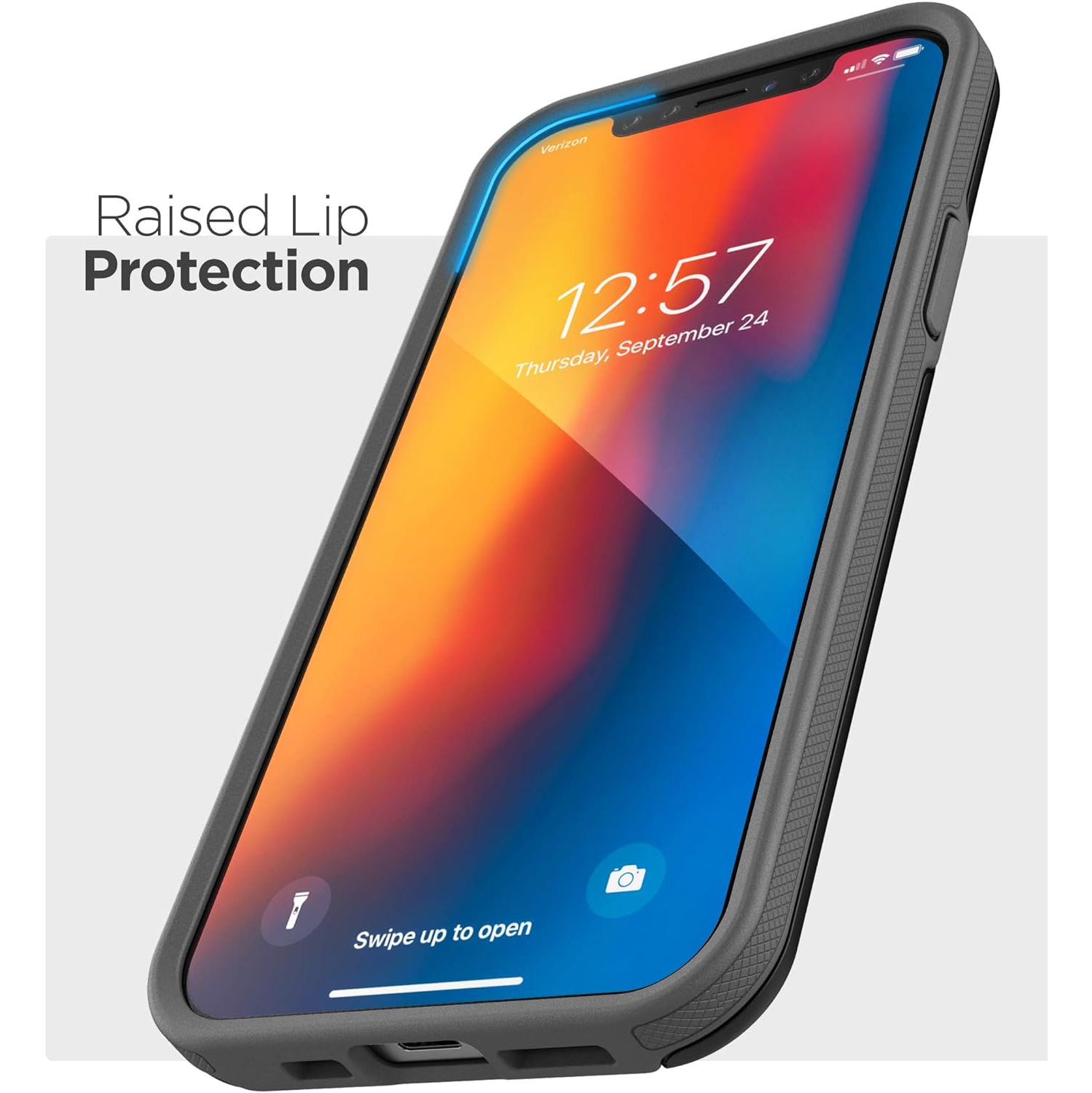 iPhone 12 Wallet Case Protective Cover with Card Holder Slot (3 Credit Cards Capacity) Black