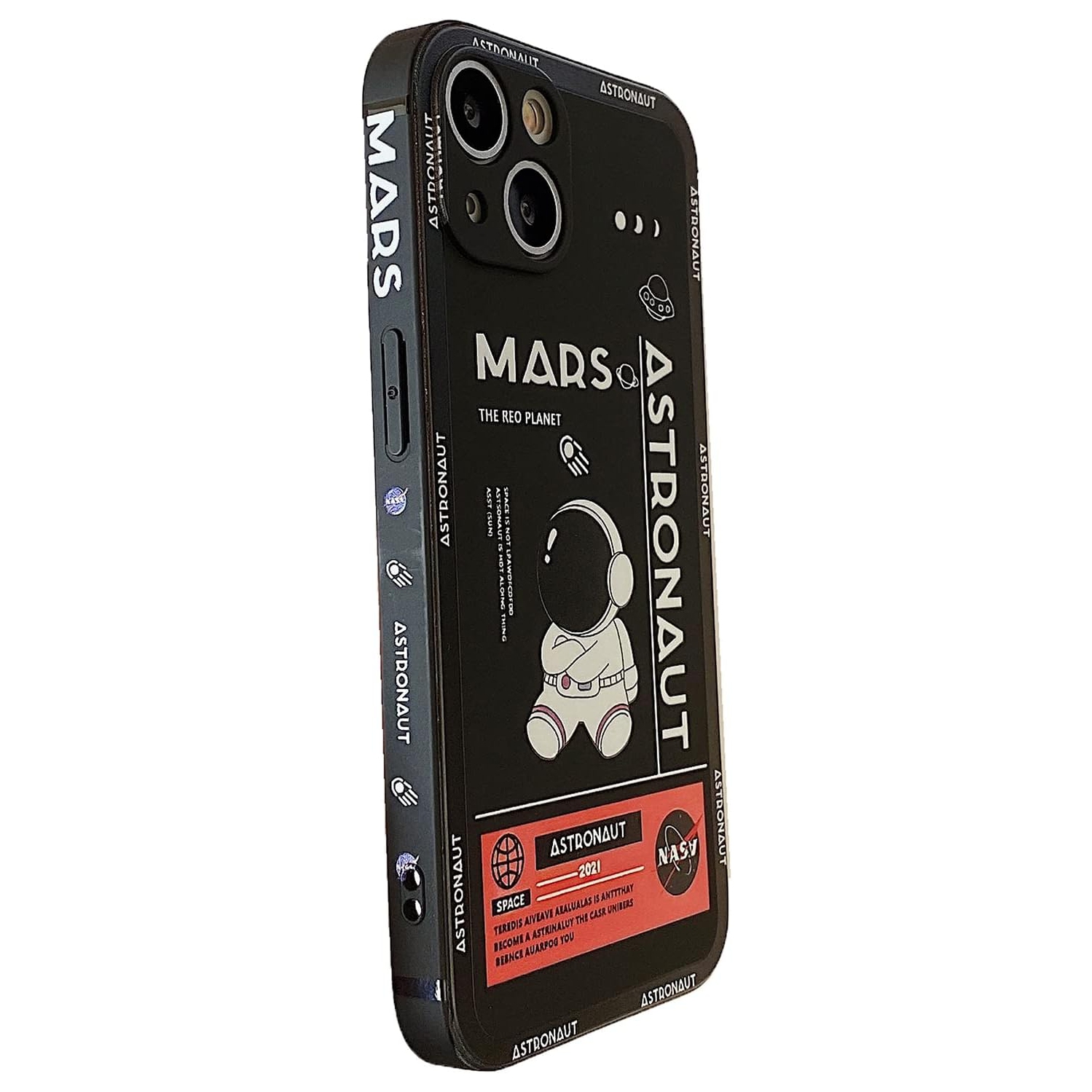 for iPhone 11 Pro Max Cute Case, Cool Cartoon Astronaut Space Rocket Design Stylish Bumper Soft TPU Rubber