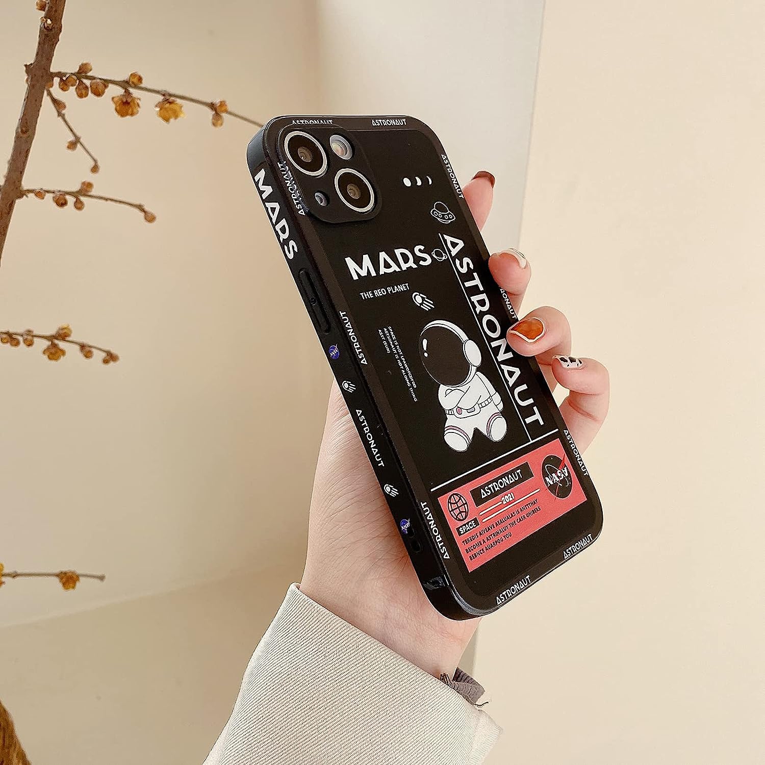 for iPhone 11 Pro Max Cute Case, Cool Cartoon Astronaut Space Rocket Design Stylish Bumper Soft TPU Rubber