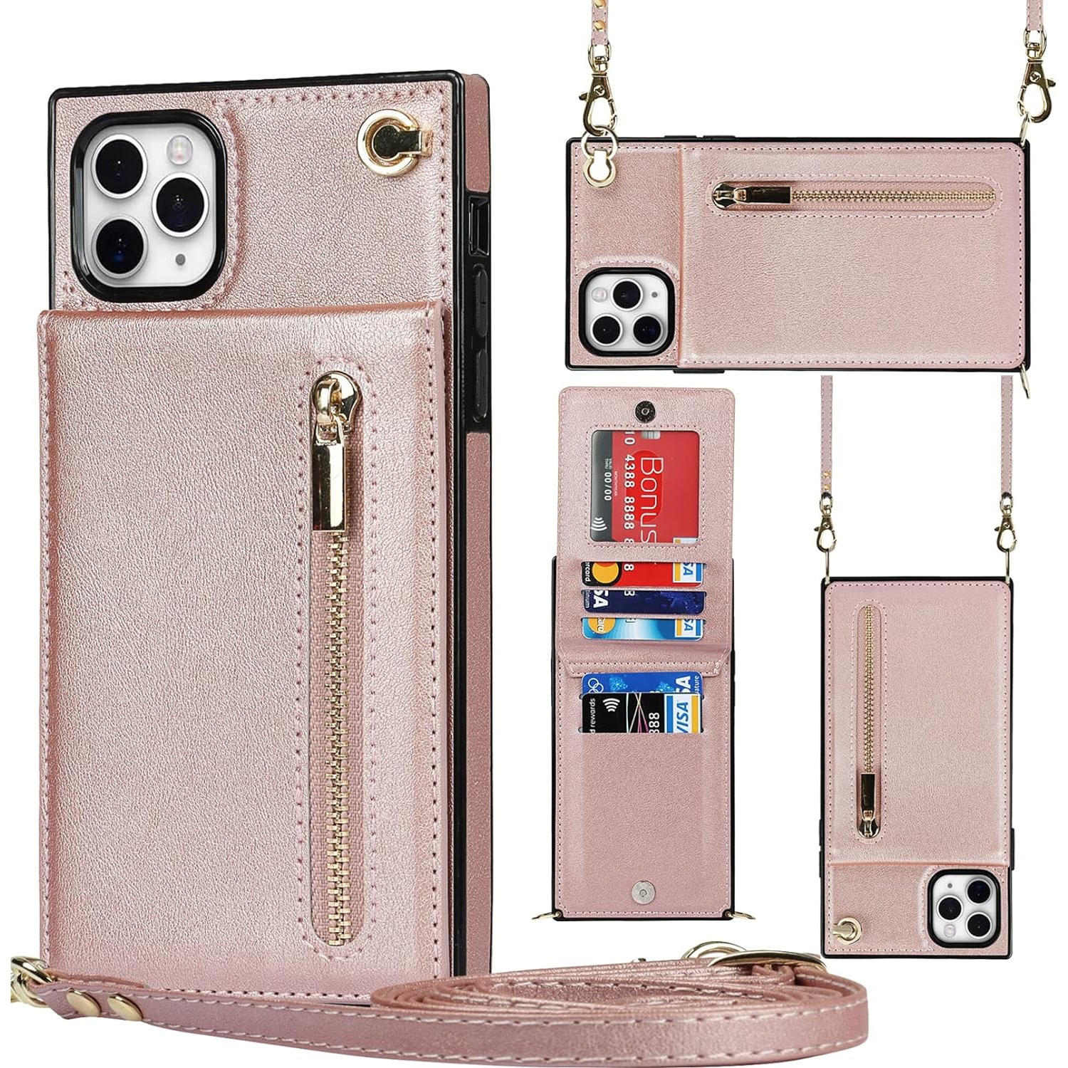 Crossbody Phone Case for iPhone 11 Pro Max Case with Card Holder for Women,iPhone 11 Pro Max Case Wallet