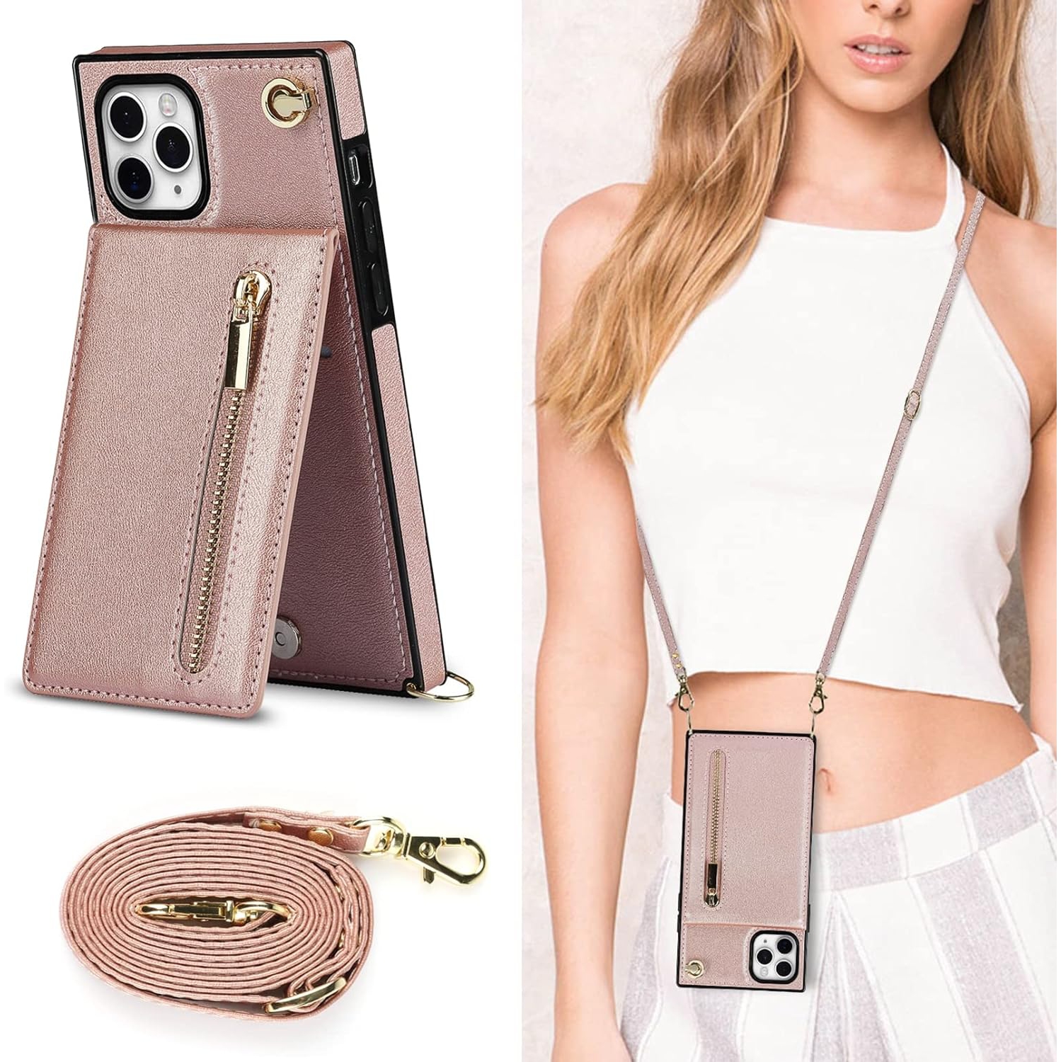 Crossbody Phone Case for iPhone 11 Pro Max Case with Card Holder for Women,iPhone 11 Pro Max Case Wallet