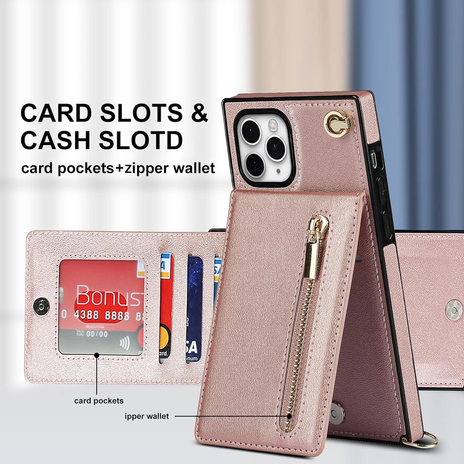 Crossbody Phone Case for iPhone 11 Pro Max Case with Card Holder for Women,iPhone 11 Pro Max Case Wallet