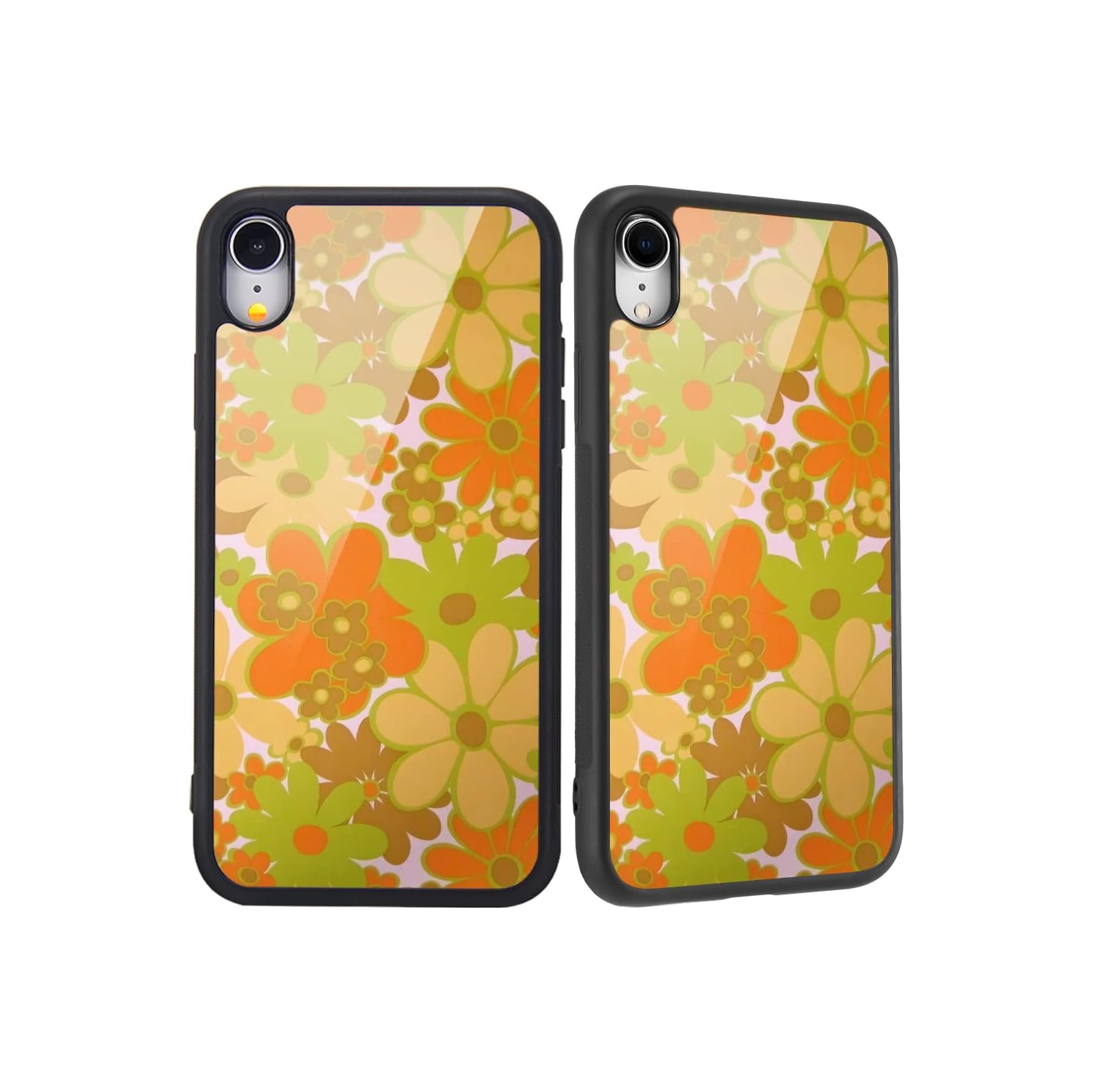 Compatible with iPhone XR Case Splendid Beautiful Floral Design, Hard Back with Colorful Flowers Pattern Soft