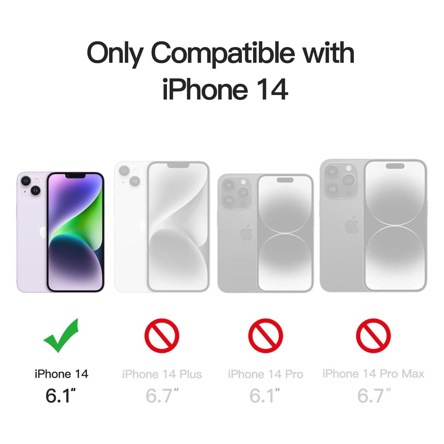 Magnetic Case for iPhone 14 6.1-Inch Compatible with MagSafe, Translucent Matte Back Slim Shockproof Phone Cover