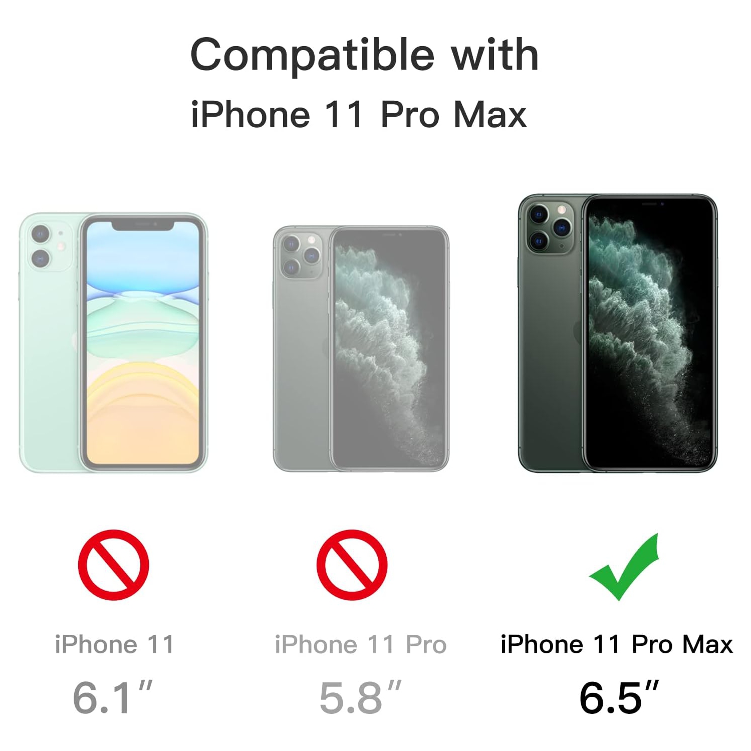 Matte Case for iPhone 11 Pro Max 6.5-Inch, Shockproof Military Grade Drop Protection, Frosted Translucent Back