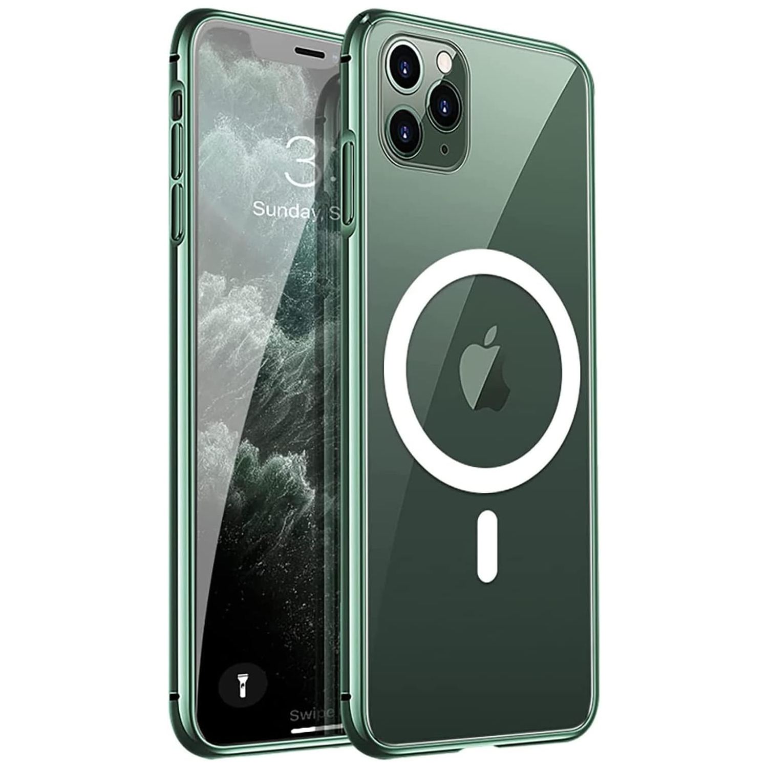 Clear Magnetic Phone Case for iPhone 11 Pro with MagSafe Wireless Charging Anti-Yellow Anti-Fingerprint