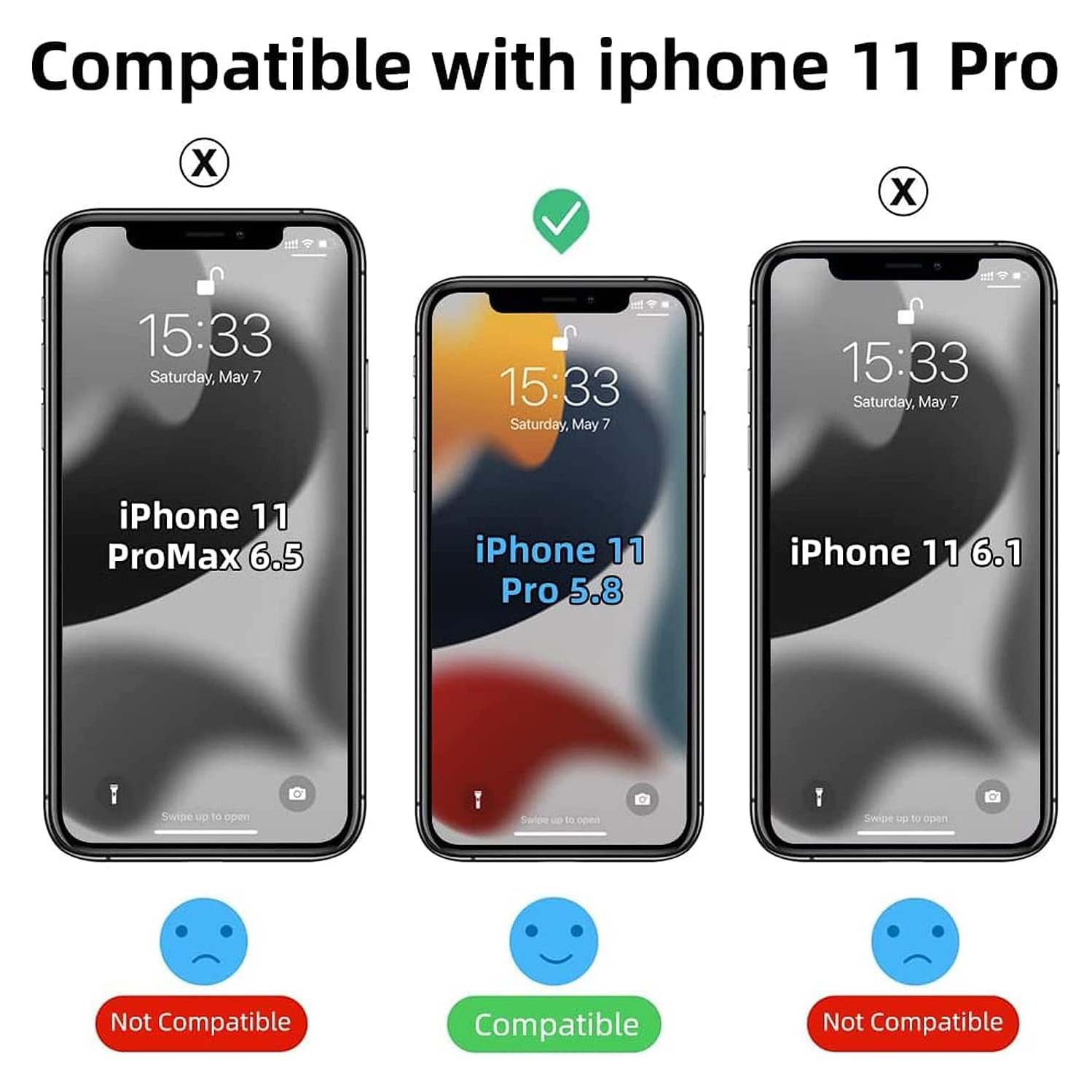 Clear Magnetic Phone Case for iPhone 11 Pro with MagSafe Wireless Charging Anti-Yellow Anti-Fingerprint