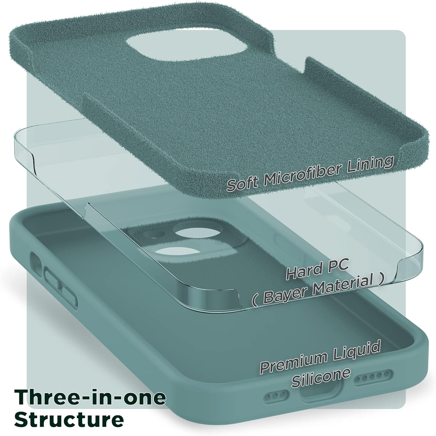 Silicone Case Compatible with iPhone 14 Case 6.1 inch, with Camera Protection Liquid Silicone Soft Gel