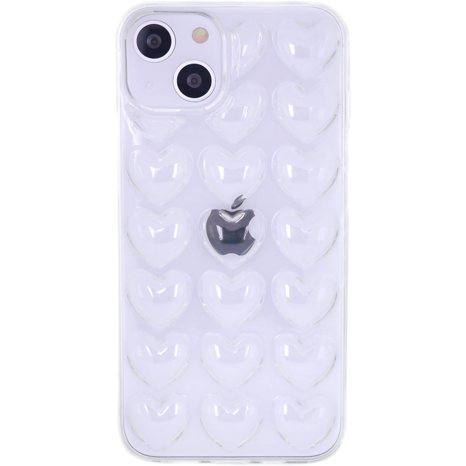 iPhone 13 Pro Max Case for Women, 3D Pop Bubble Heart Kawaii Gel Cover, Cute Girly for iPhone13 Pro Max 6.7 inch