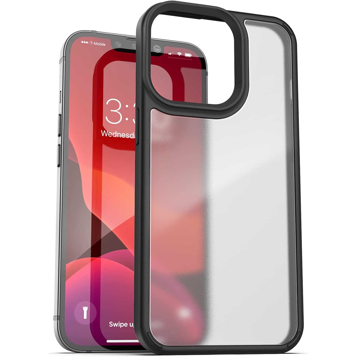 Clear Grey Holster Designed for iPhone 13 Pro Belt Clip Case Transparent Protective Phone Case