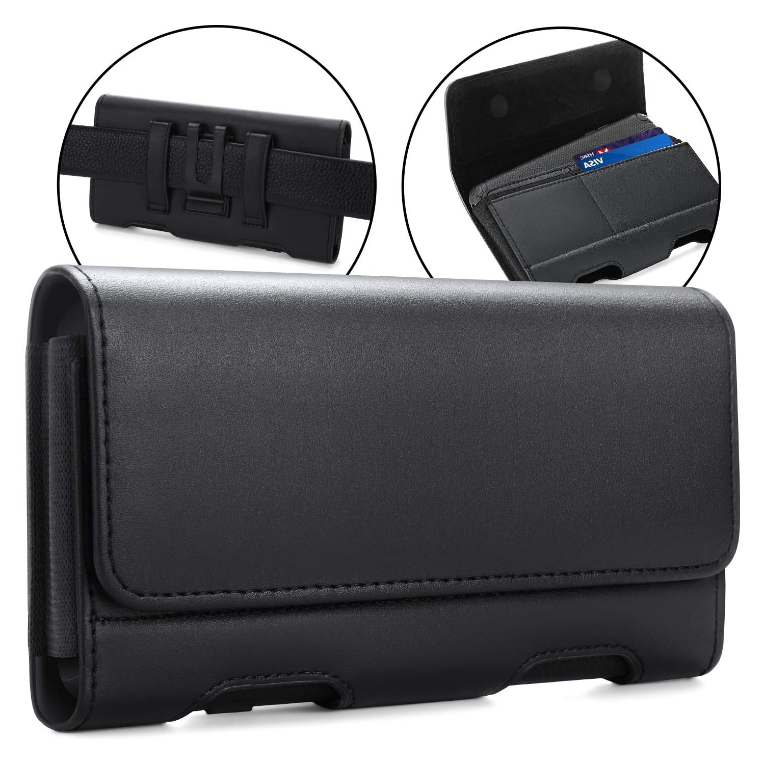 Étui ceinture en cuir iPhone 14 14 13 12 Pro 13 Pro 12 Pro de iPhone avec pince/boucle/pochette de ceinture