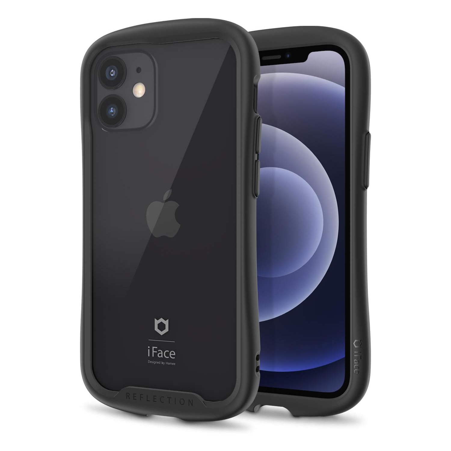 Reflection Series Clear Case for iPhone 12 Mini – Cute Dual Layer [TPU + 9H Tempered Glass] Hybrid