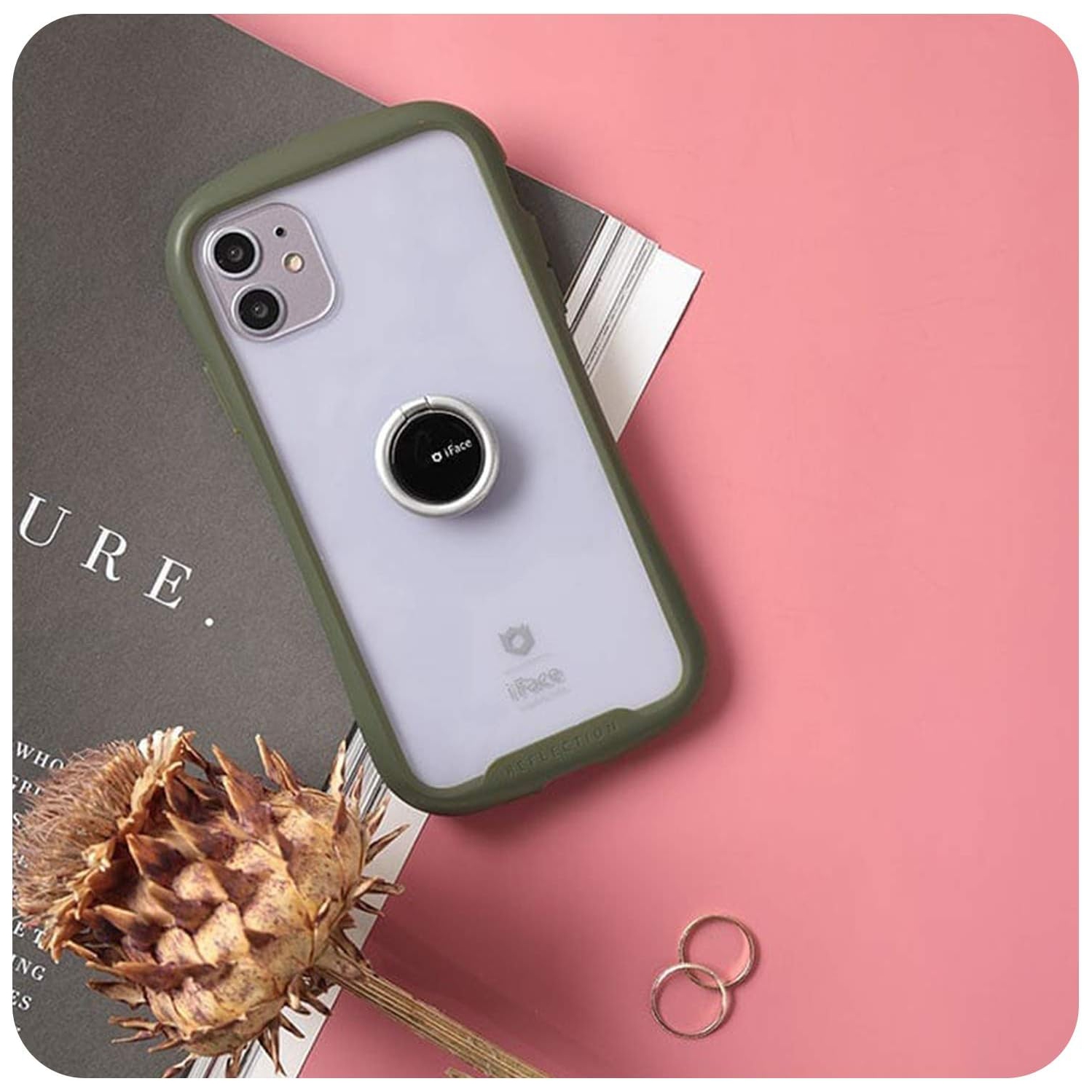 Reflection Series Clear Case for iPhone 12 Mini – Cute Dual Layer [TPU + 9H Tempered Glass] Hybrid