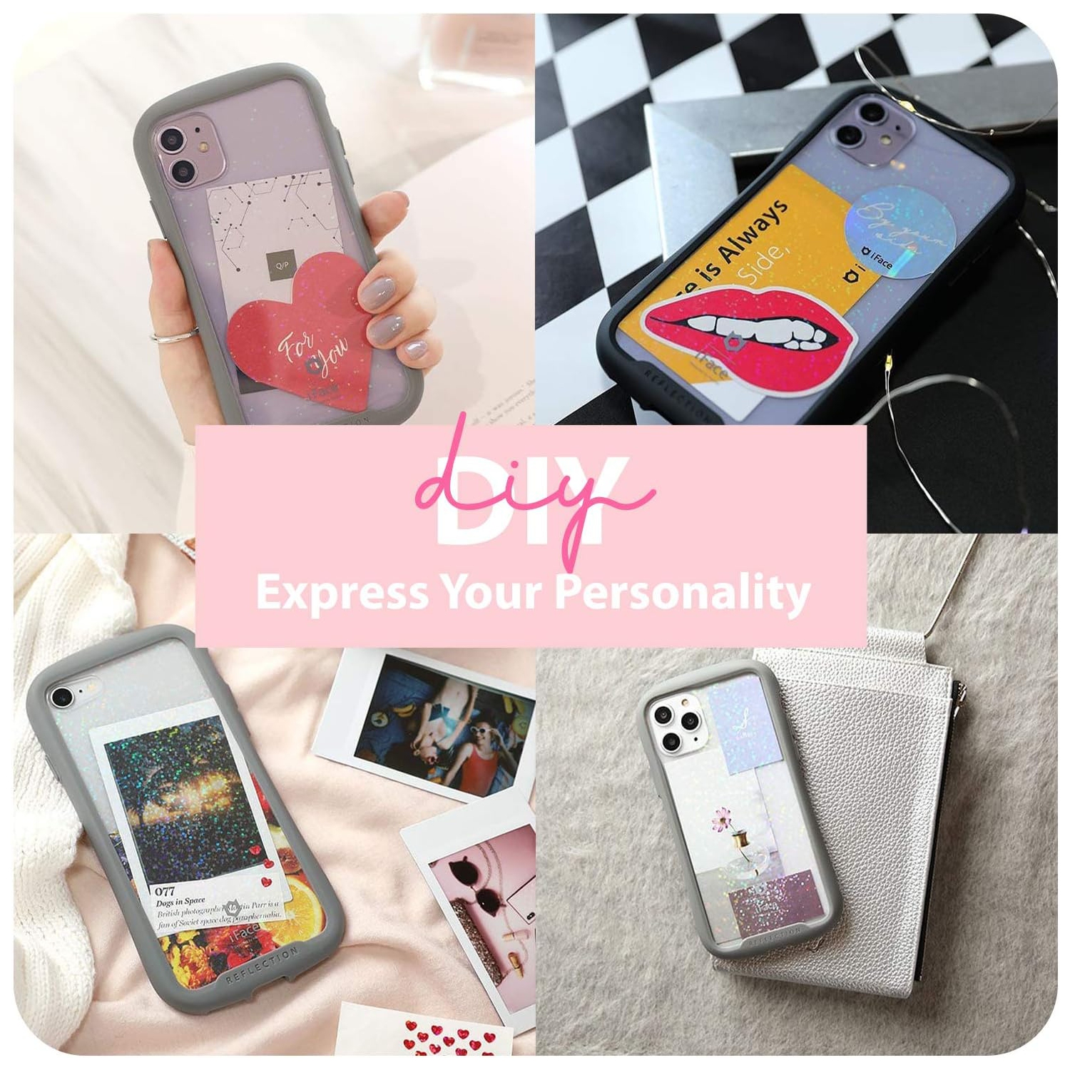 Reflection Series Clear Case for iPhone 12 Mini – Cute Dual Layer [TPU + 9H Tempered Glass] Hybrid