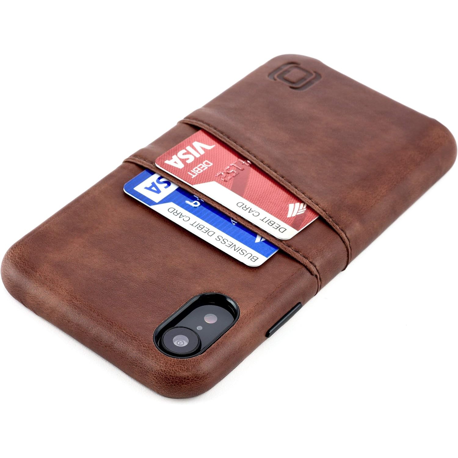 iPhone XR Wallet Case: Built-in Metal Plate for Magnetic Mounting & 2 Credit Card Holders (6.1" Exec M2,