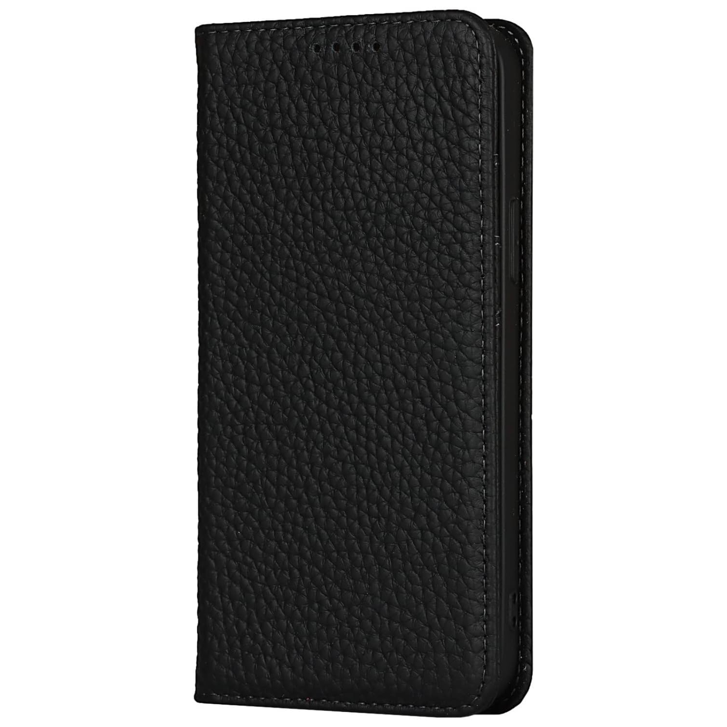 iPhone 12 Mini Flip Case Genuine Leather Premium Cow Leather Wallet Drop Protection Shockproof Cover 5.4 inch
