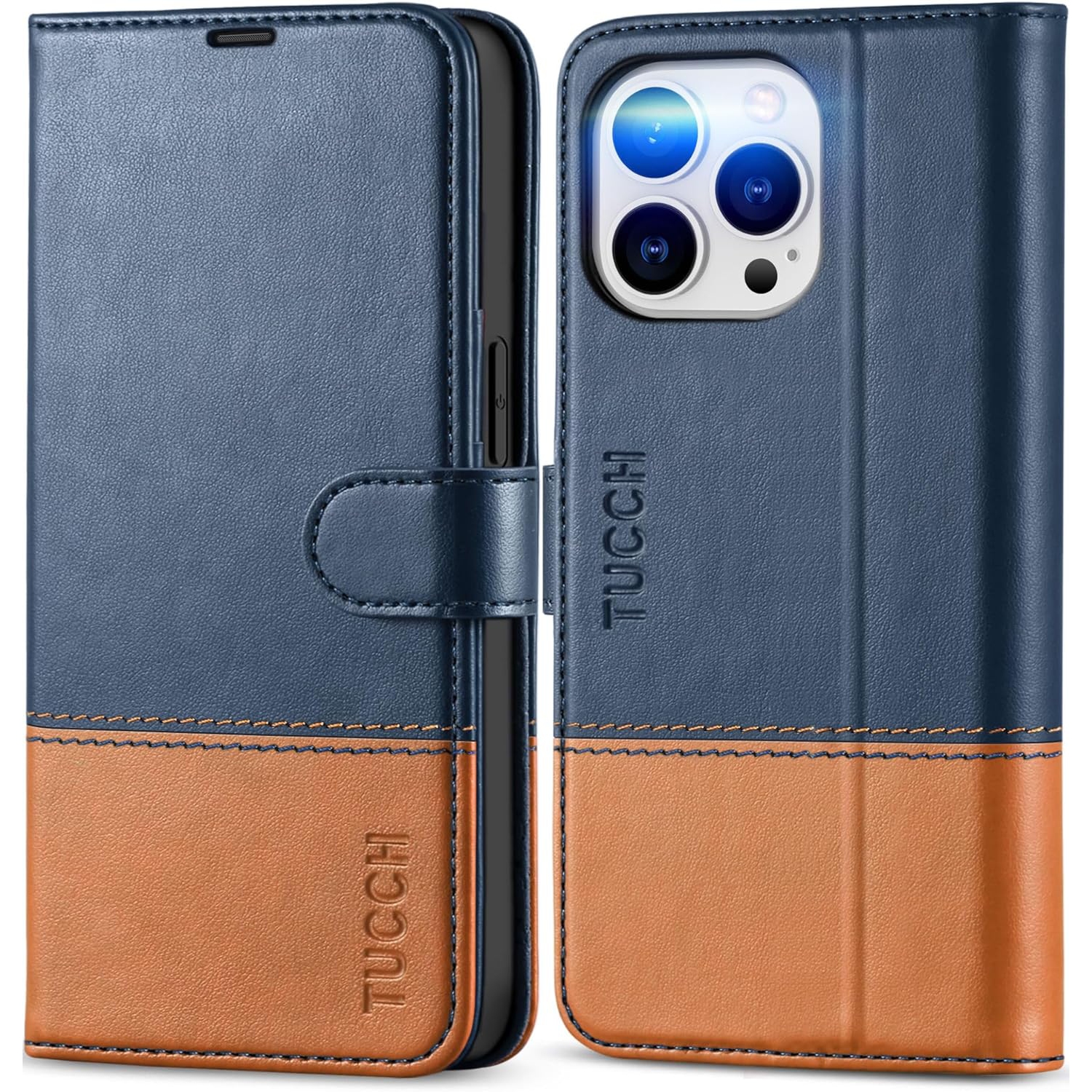 Case for iPhone 13 Pro Wallet Case, [RFID Blocking] PU Leather Stand Folio with [TPU Protective Interior Case],