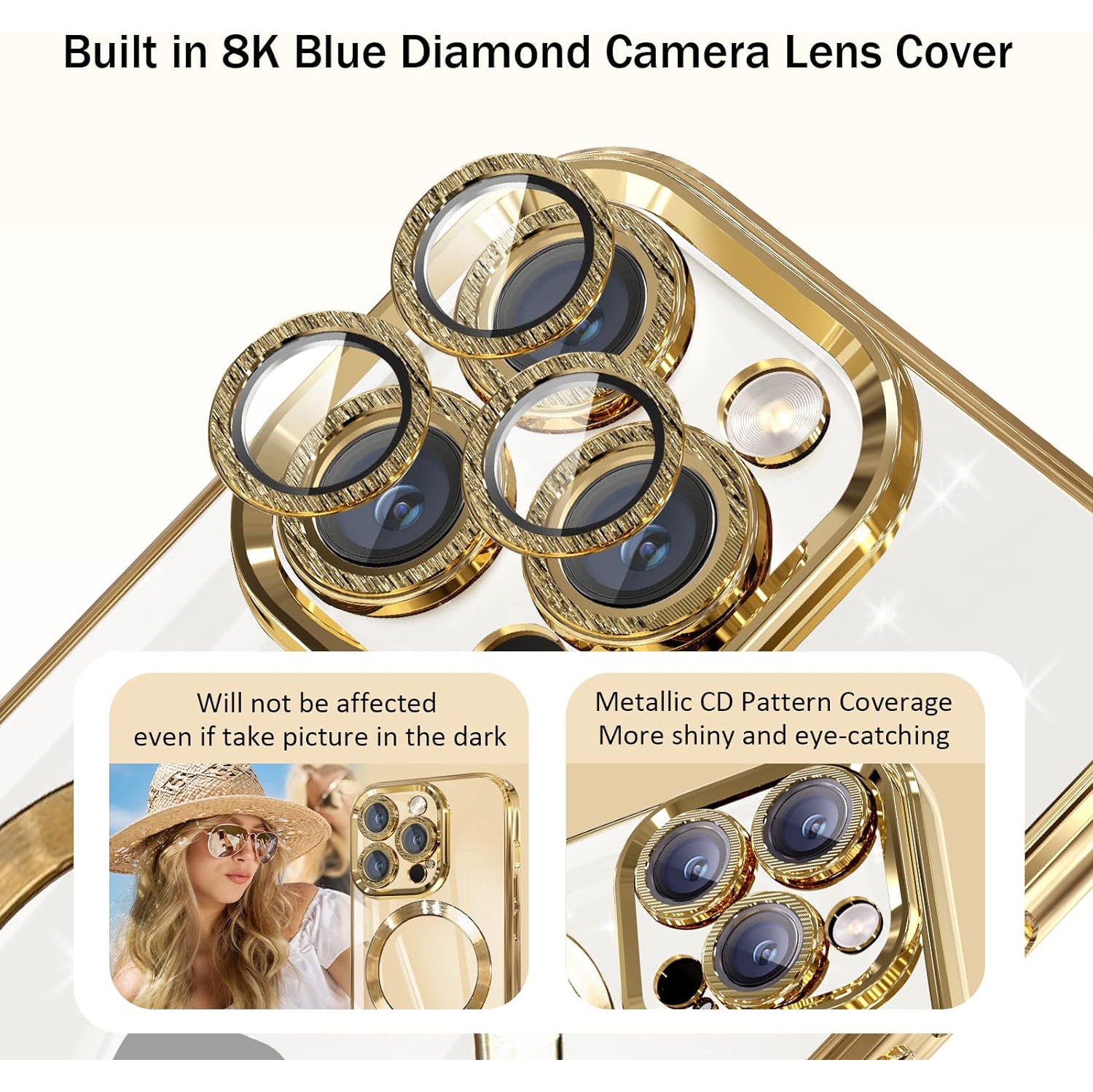 for iPhone 12 Pro Case, iPhone 12 Pro Magnetic Case [Wireless Charging] [Camera Lens Protector], Matallic Glossy