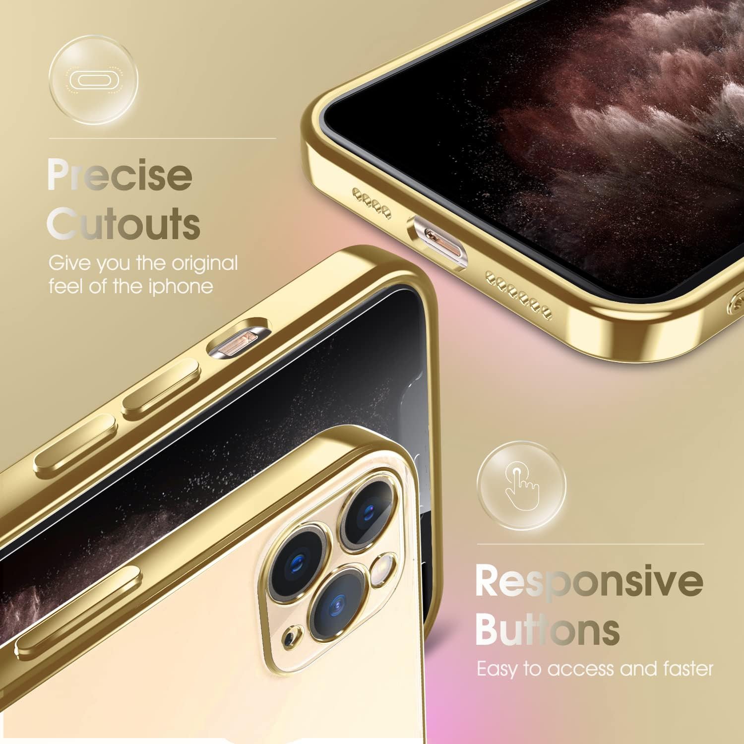Crystal Clear Case for iPhone 11 Pro Max, [Not Yellowing] [Camera Protection] [Military Grade Drop Tested]